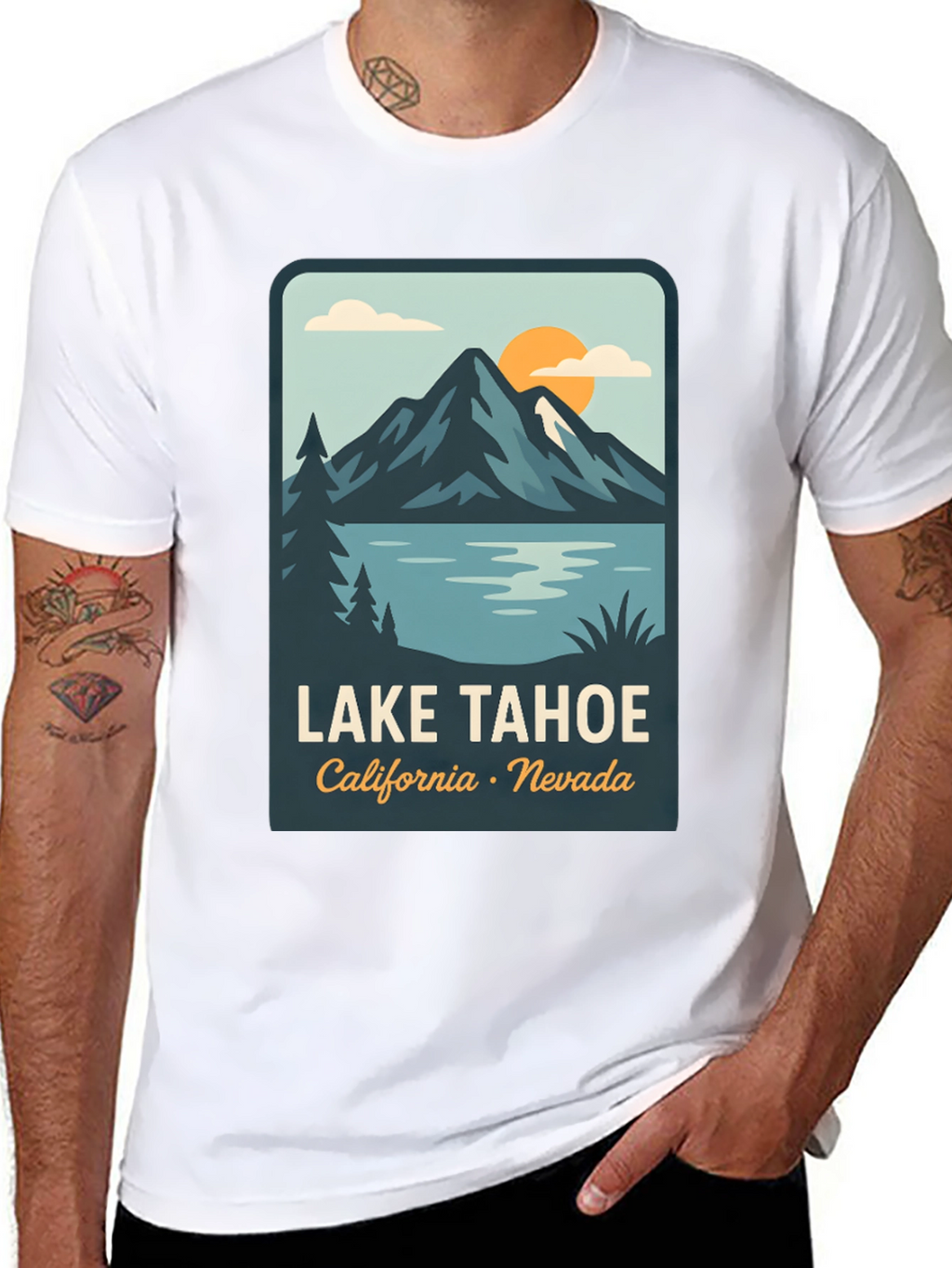 Lake Tahoe Graphic Tee - California Nevada Souvenir