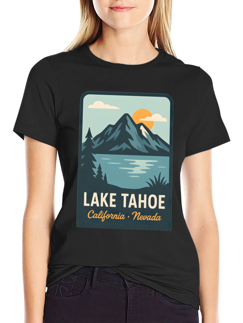 Lake Tahoe Graphic Tee - California Nevada Souvenir