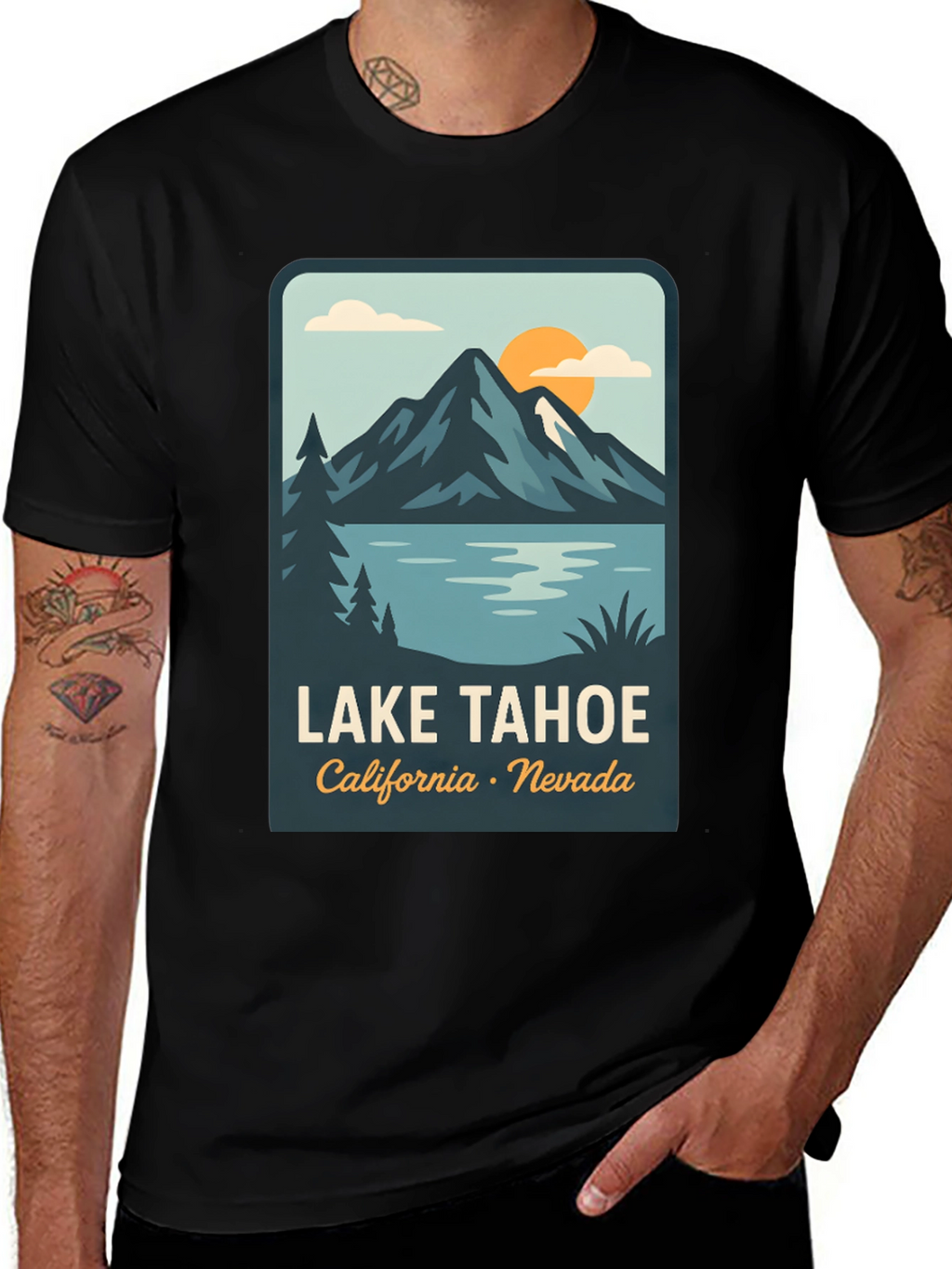 Lake Tahoe Graphic Tee - California Nevada Souvenir