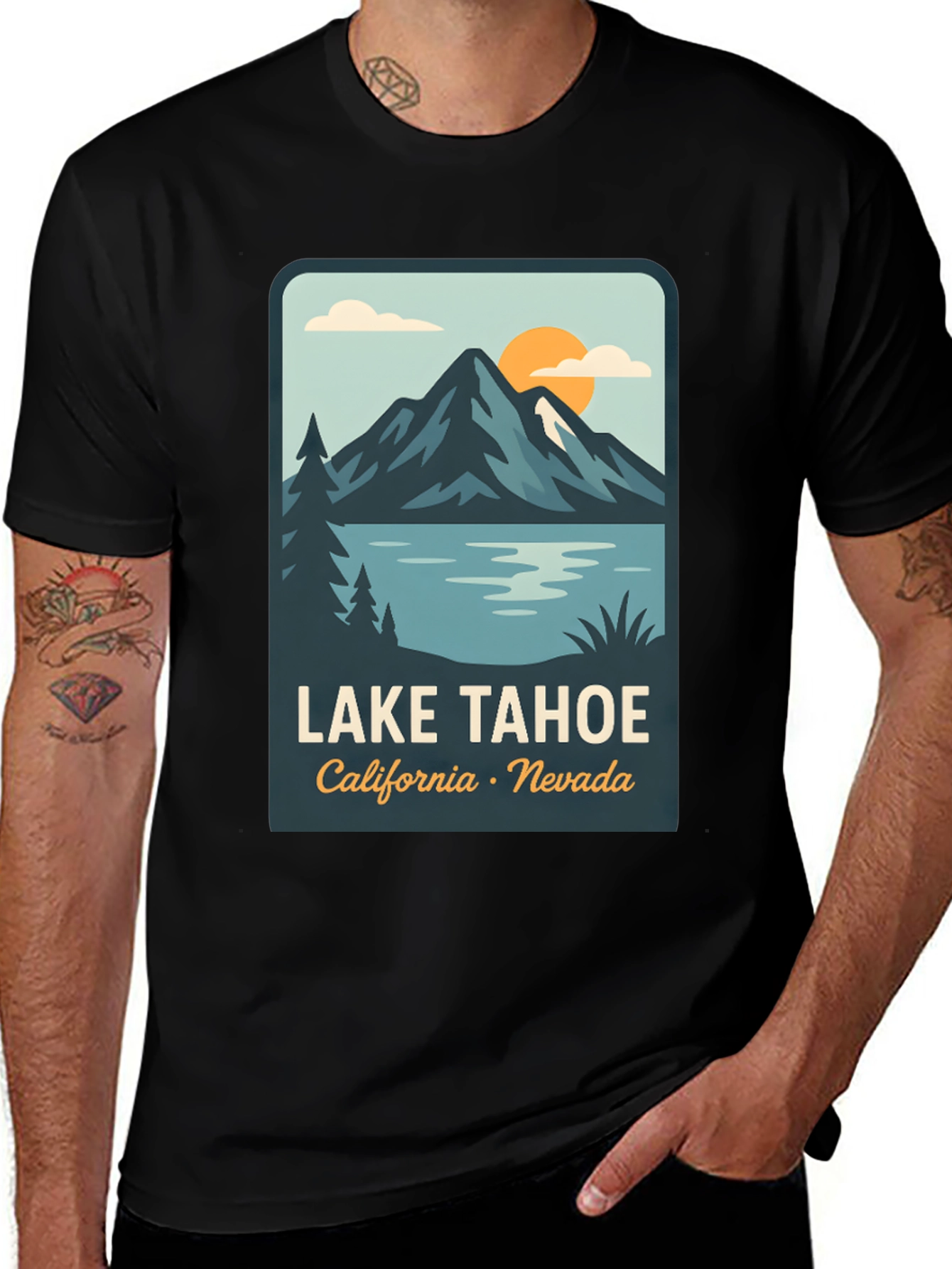 Lake Tahoe Graphic Tee - California Nevada Souvenir