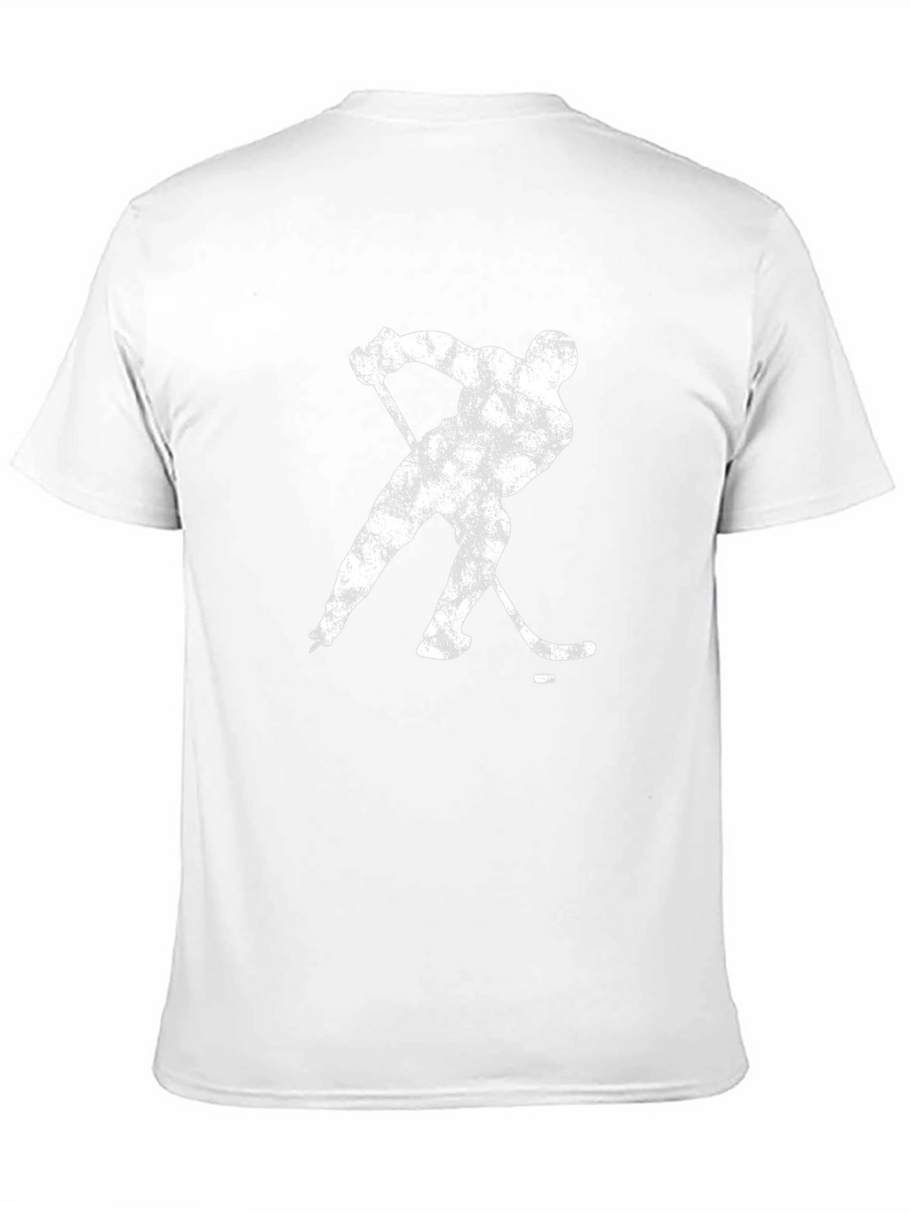 Hockey Player Graphic Tee - Black Cotton Casual T-Shirt