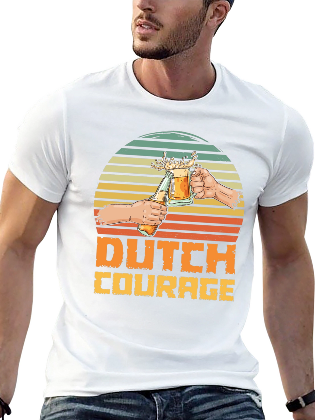 Dutch Courage Graphic Tee - Beer Toast Design