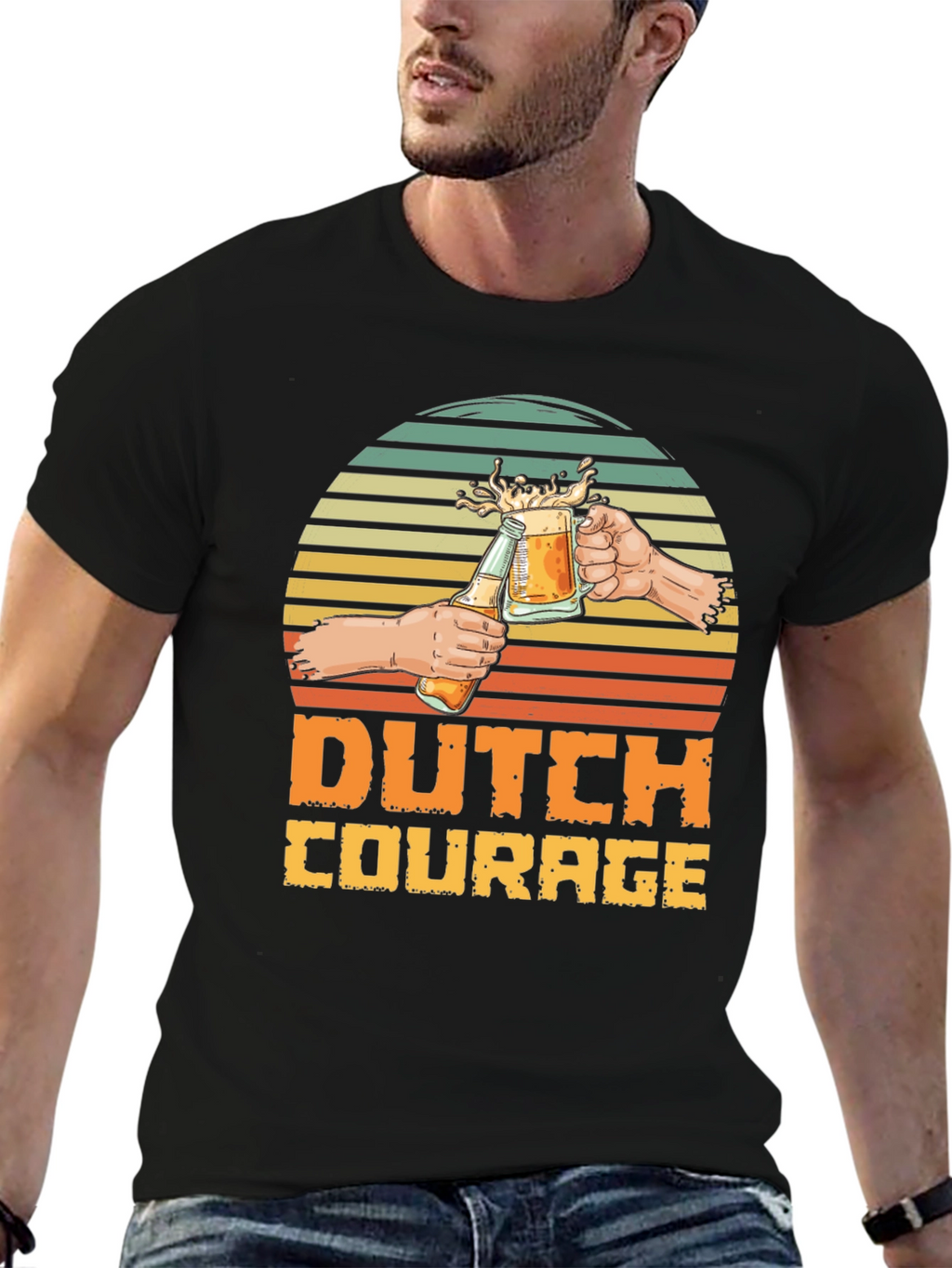 Dutch Courage Graphic Tee - Beer Toast Design