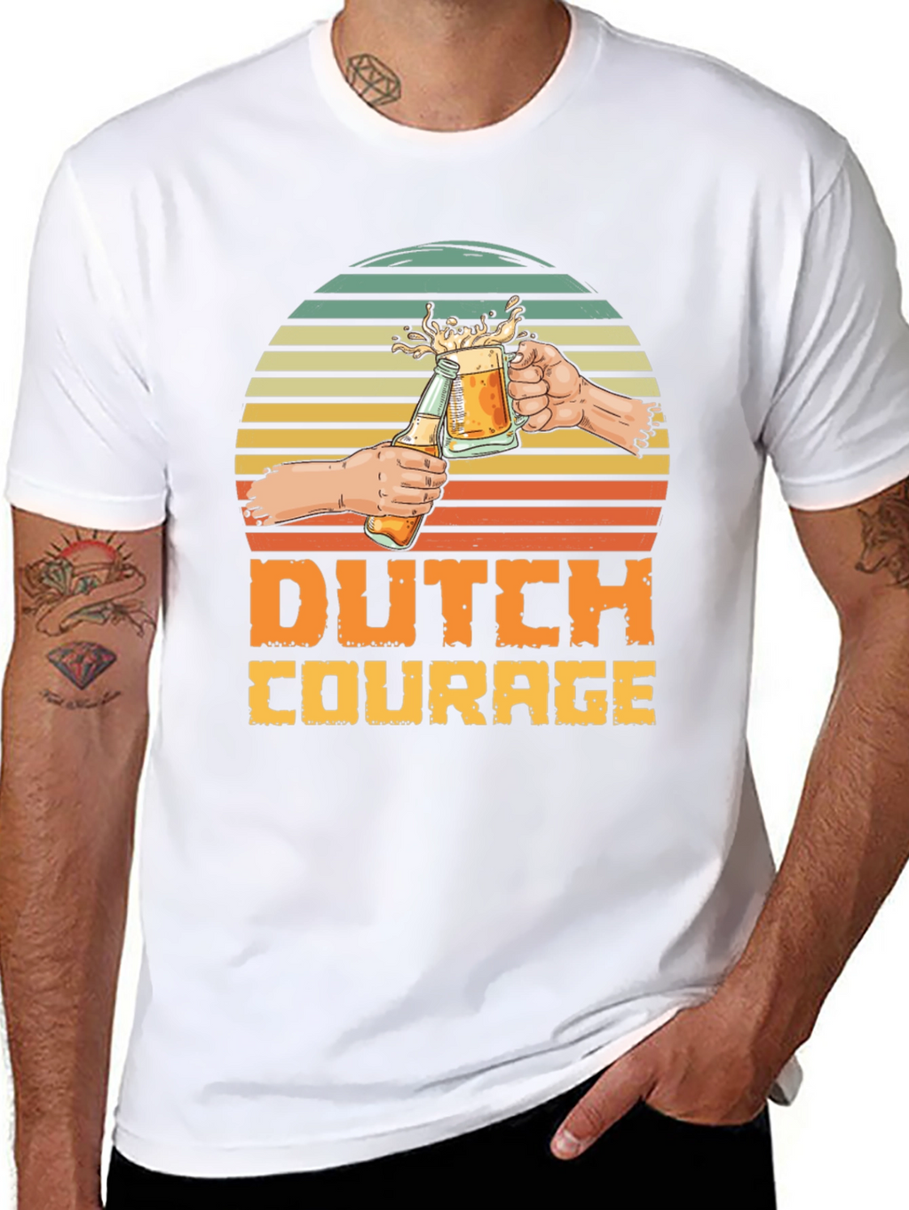 Dutch Courage Graphic Tee - Beer Toast Design
