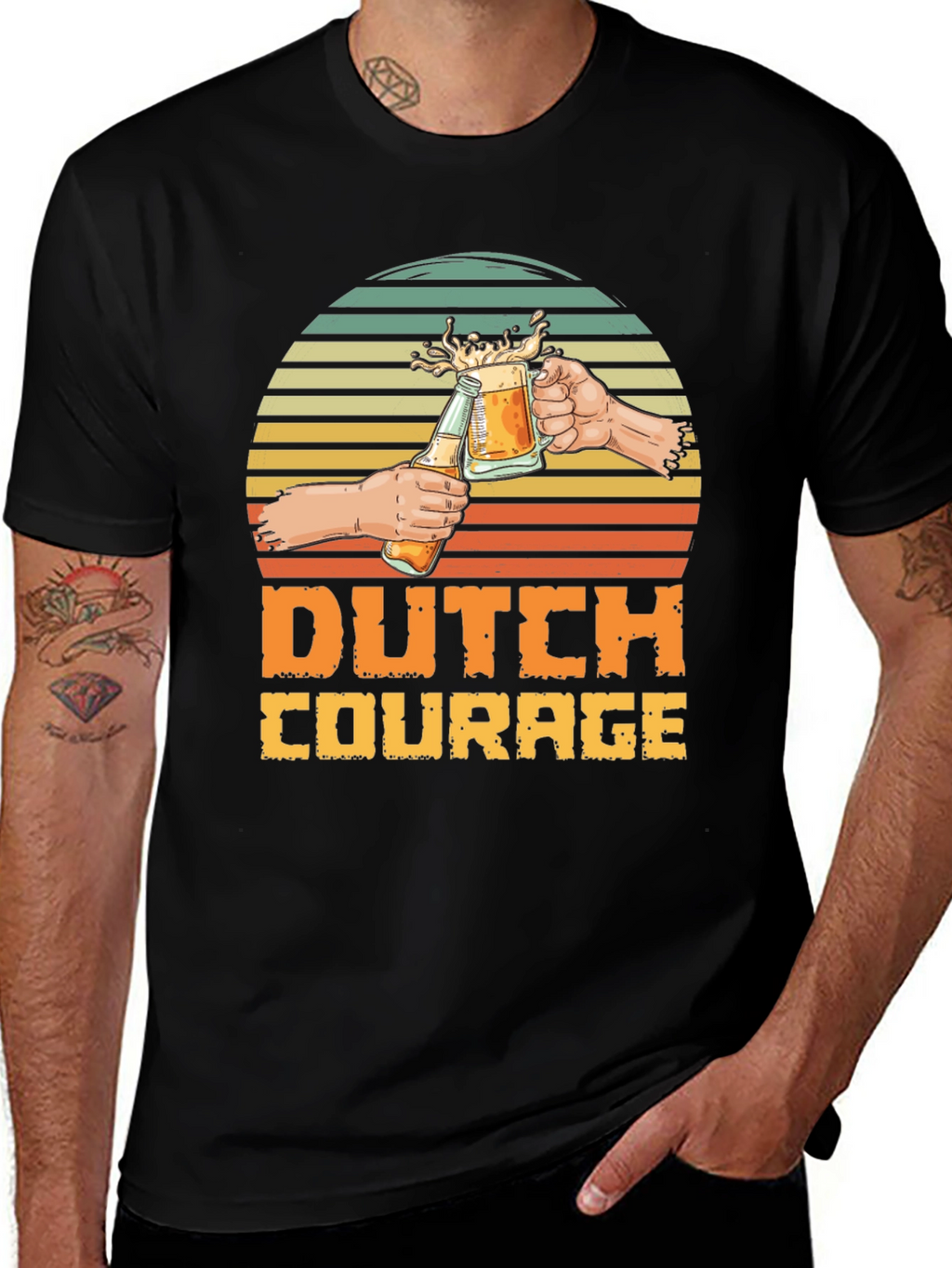 Dutch Courage Graphic Tee - Beer Toast Design