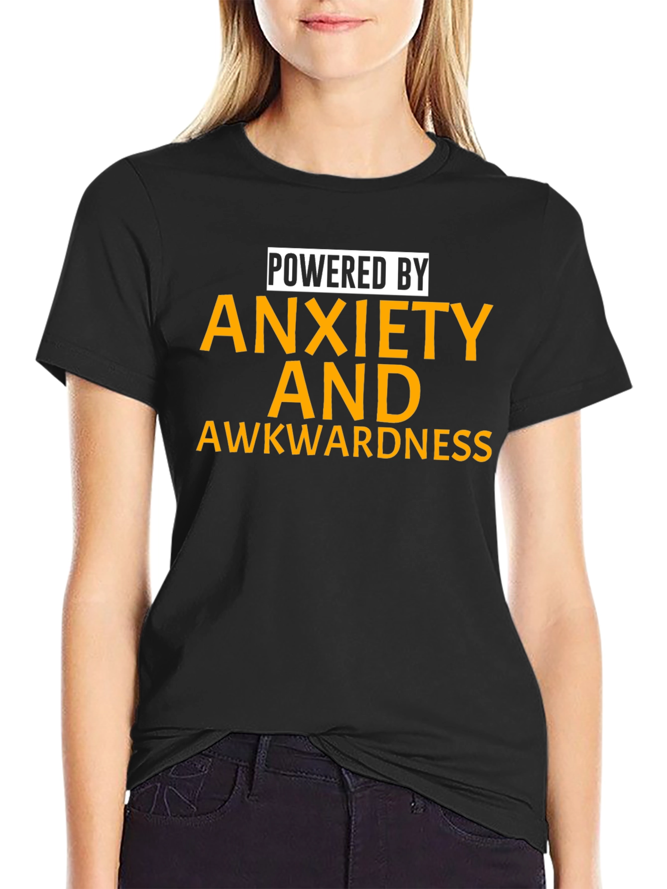 Powered by Anxiety and Awkwardness T-Shirt