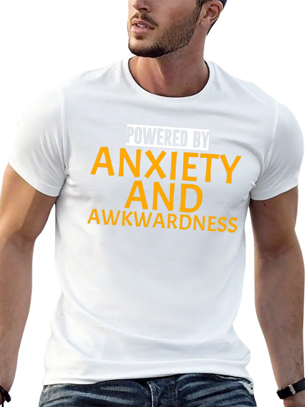 Powered by Anxiety and Awkwardness T-Shirt