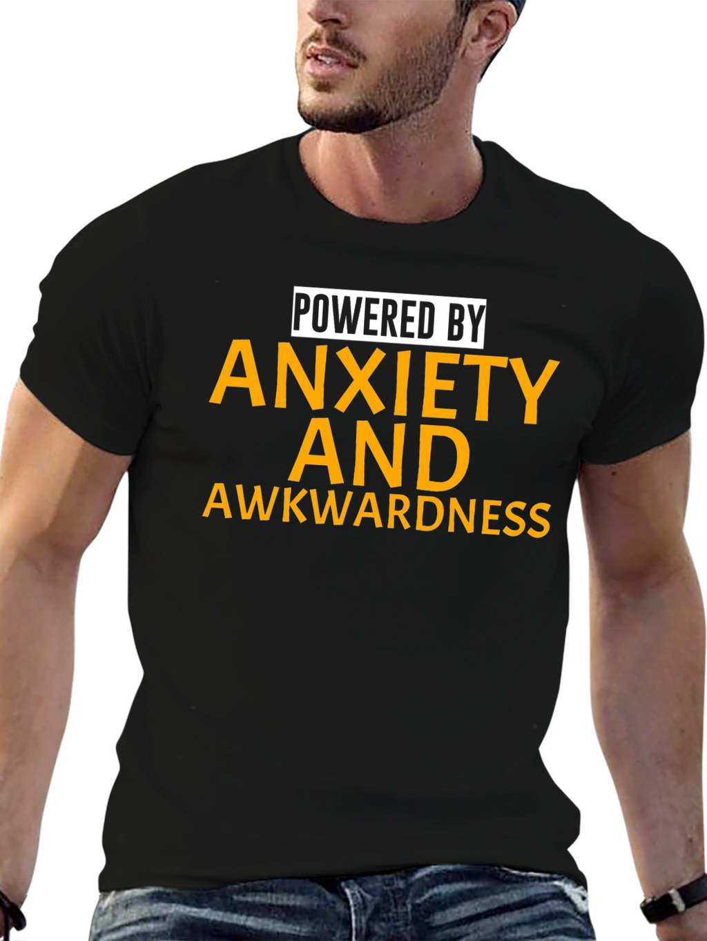 Powered by Anxiety and Awkwardness T-Shirt