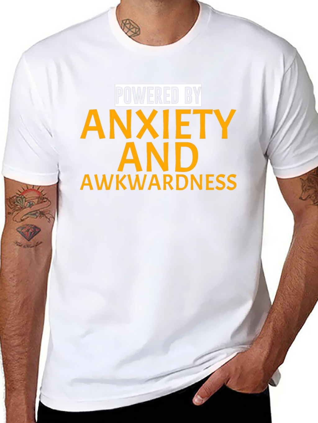 Powered by Anxiety and Awkwardness T-Shirt
