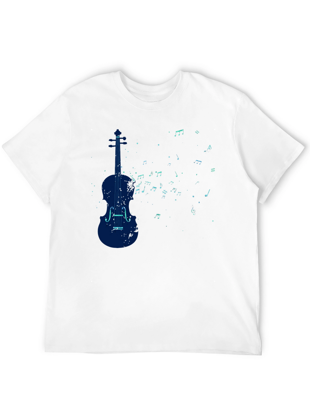 Violin Music Notes Graphic T-Shirt