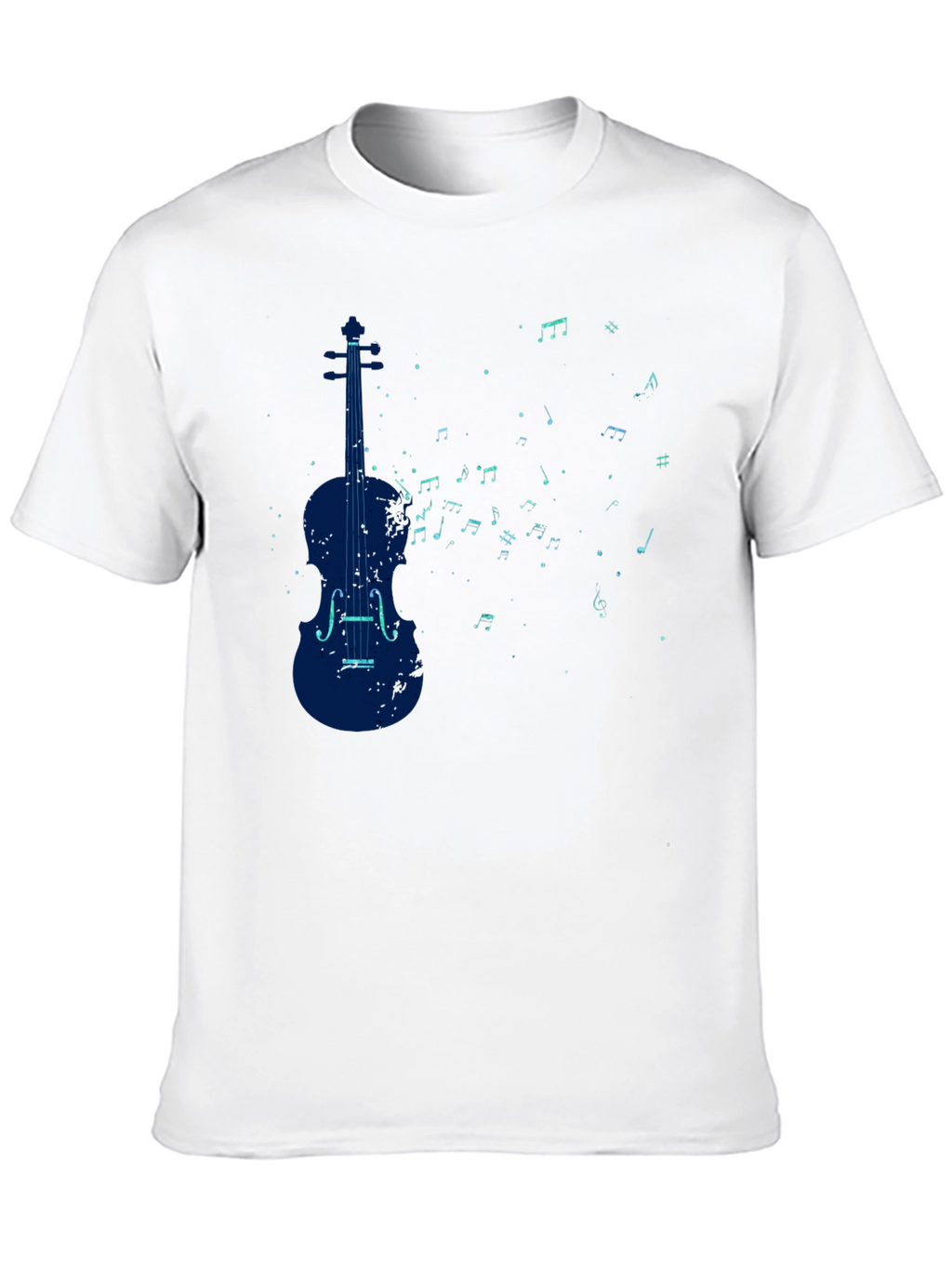 Violin Music Notes Graphic T-Shirt