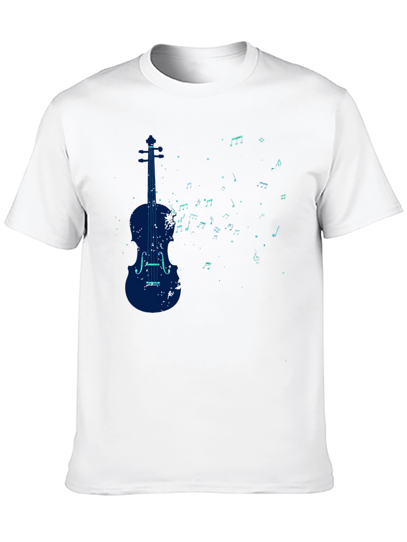 Violin Music Notes Graphic T-Shirt
