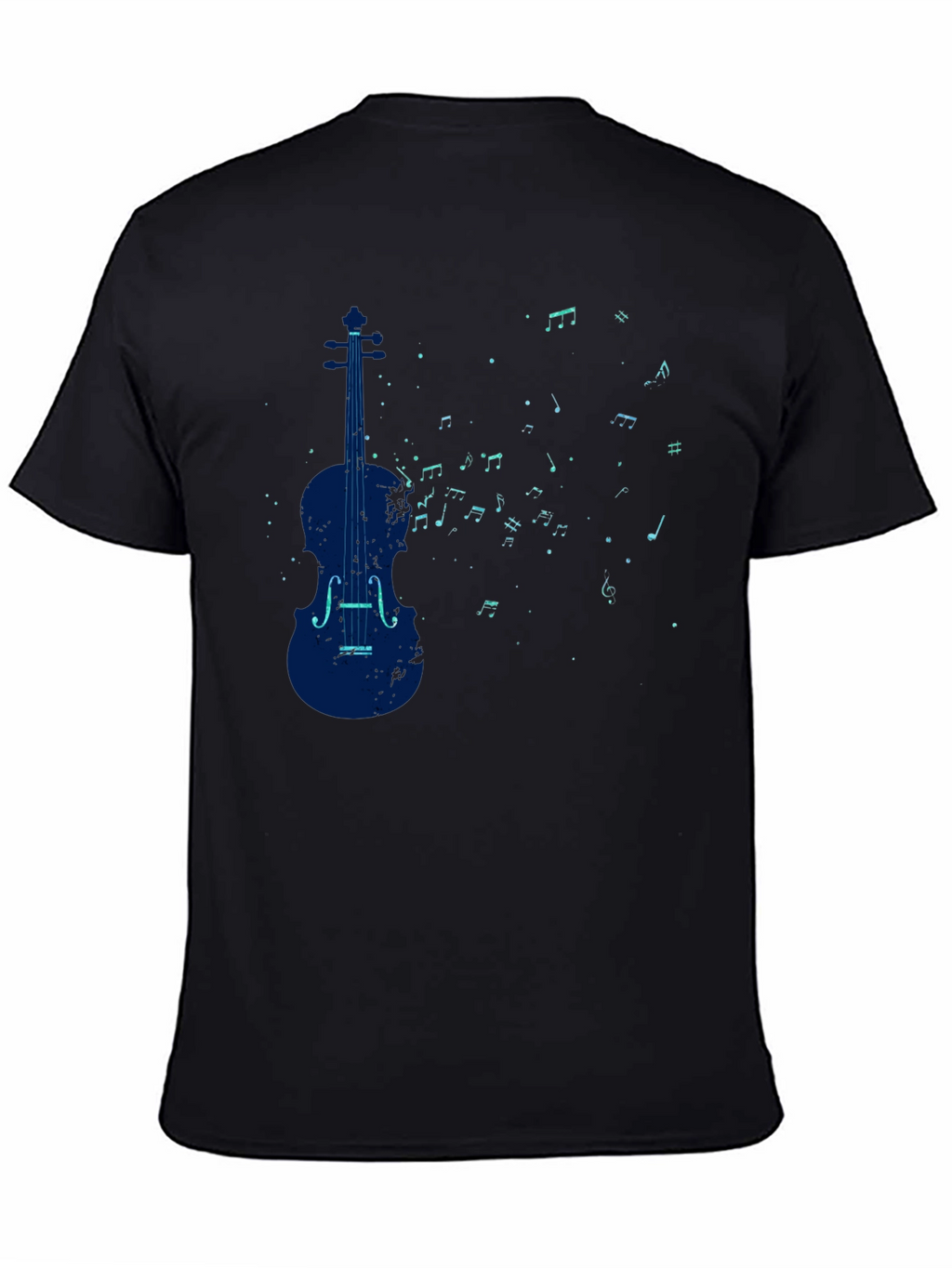 Violin Music Notes Graphic T-Shirt