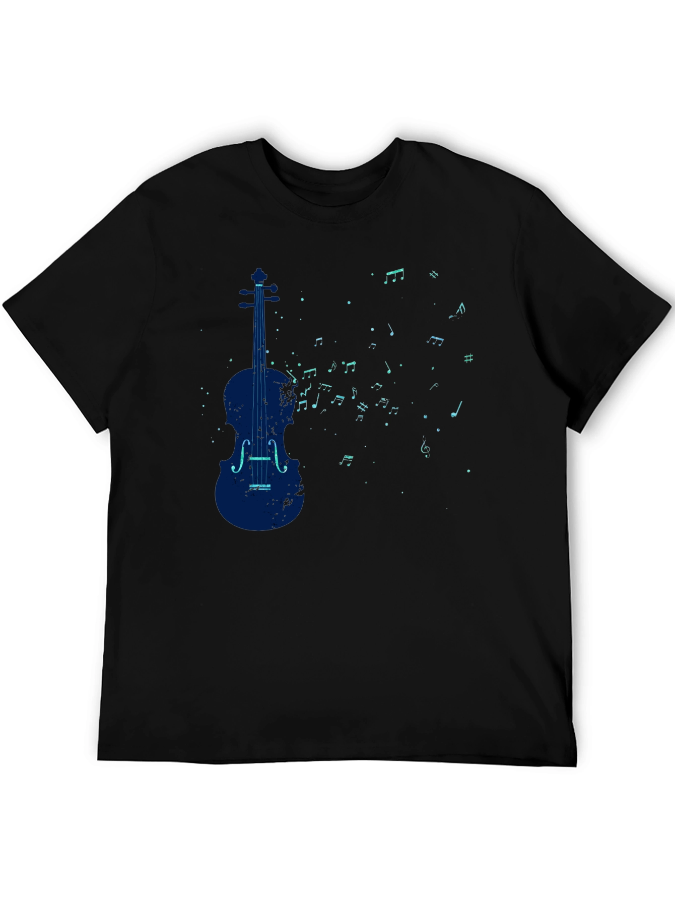 Violin Music Notes Graphic T-Shirt