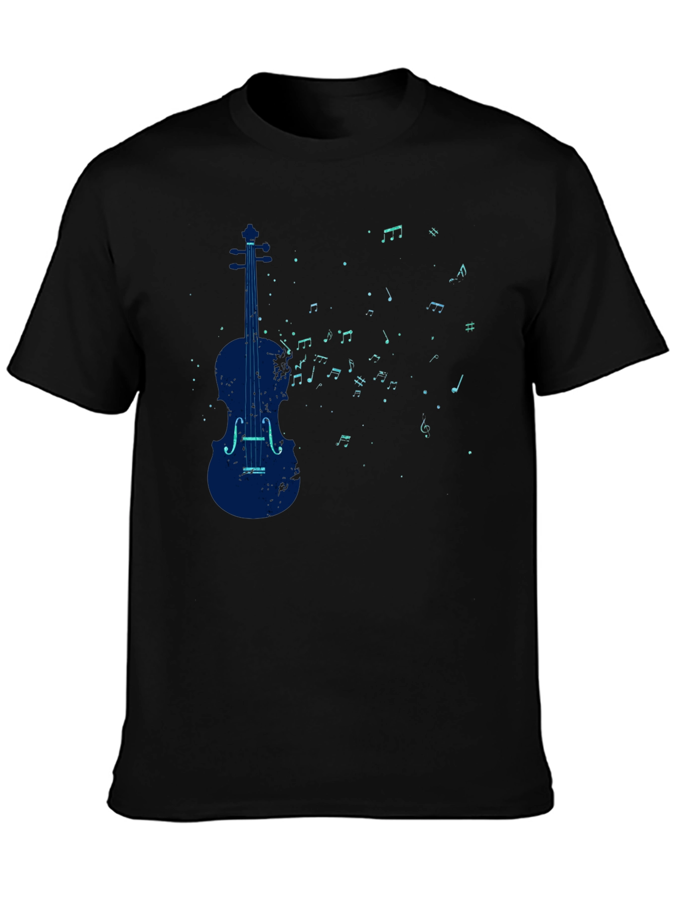 Violin Music Notes Graphic T-Shirt