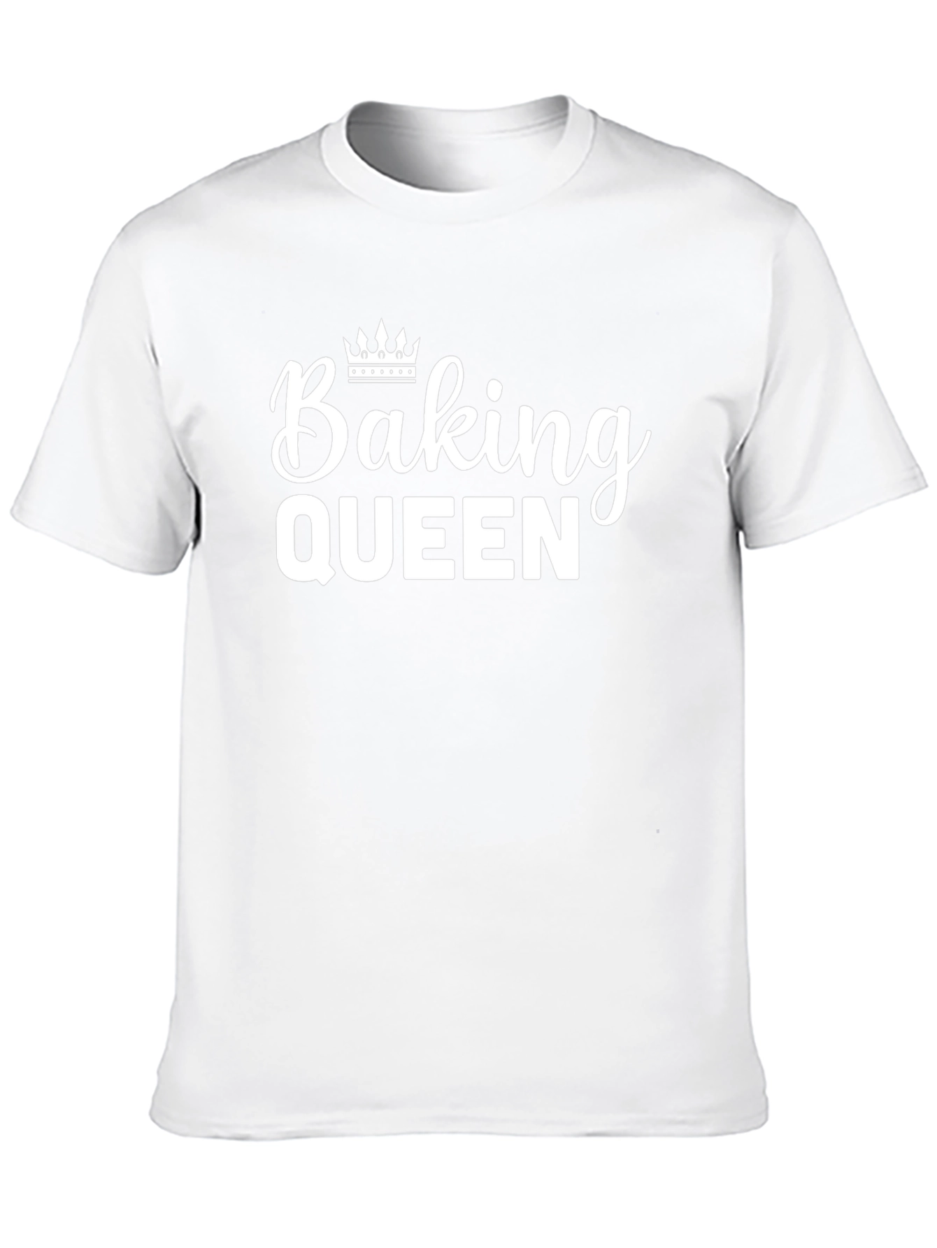 Baking Queen Black T-Shirt with Crown