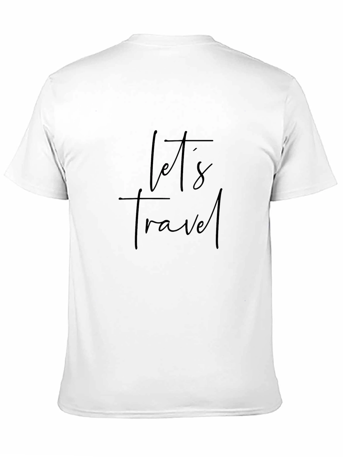 Lets Travel Graphic Print Black Crew Neck T-Shirt
