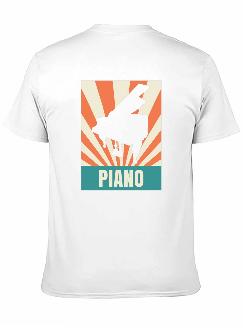 Piano Graphic Tee - Retro Style Music Lover Shirt