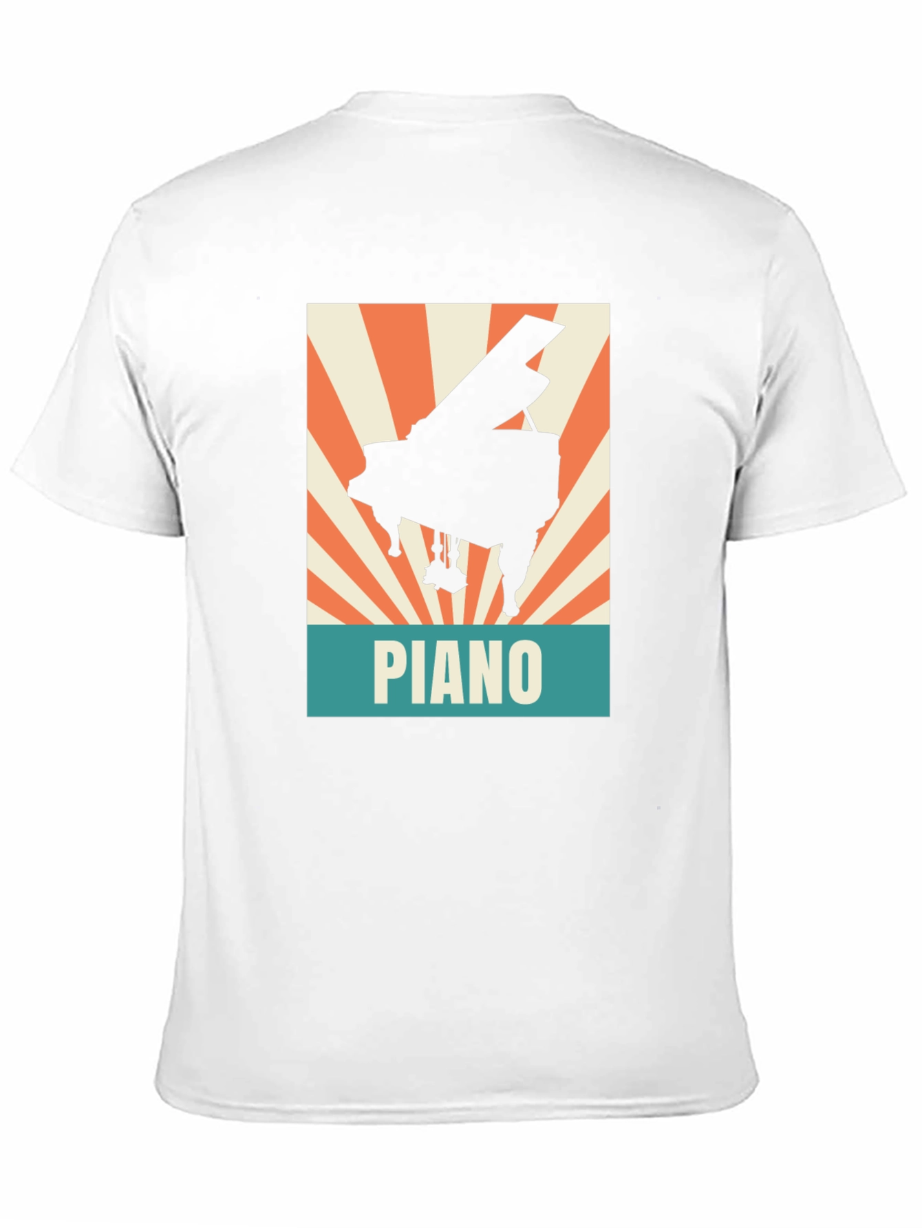 Piano Graphic Tee - Retro Style Music Lover Shirt