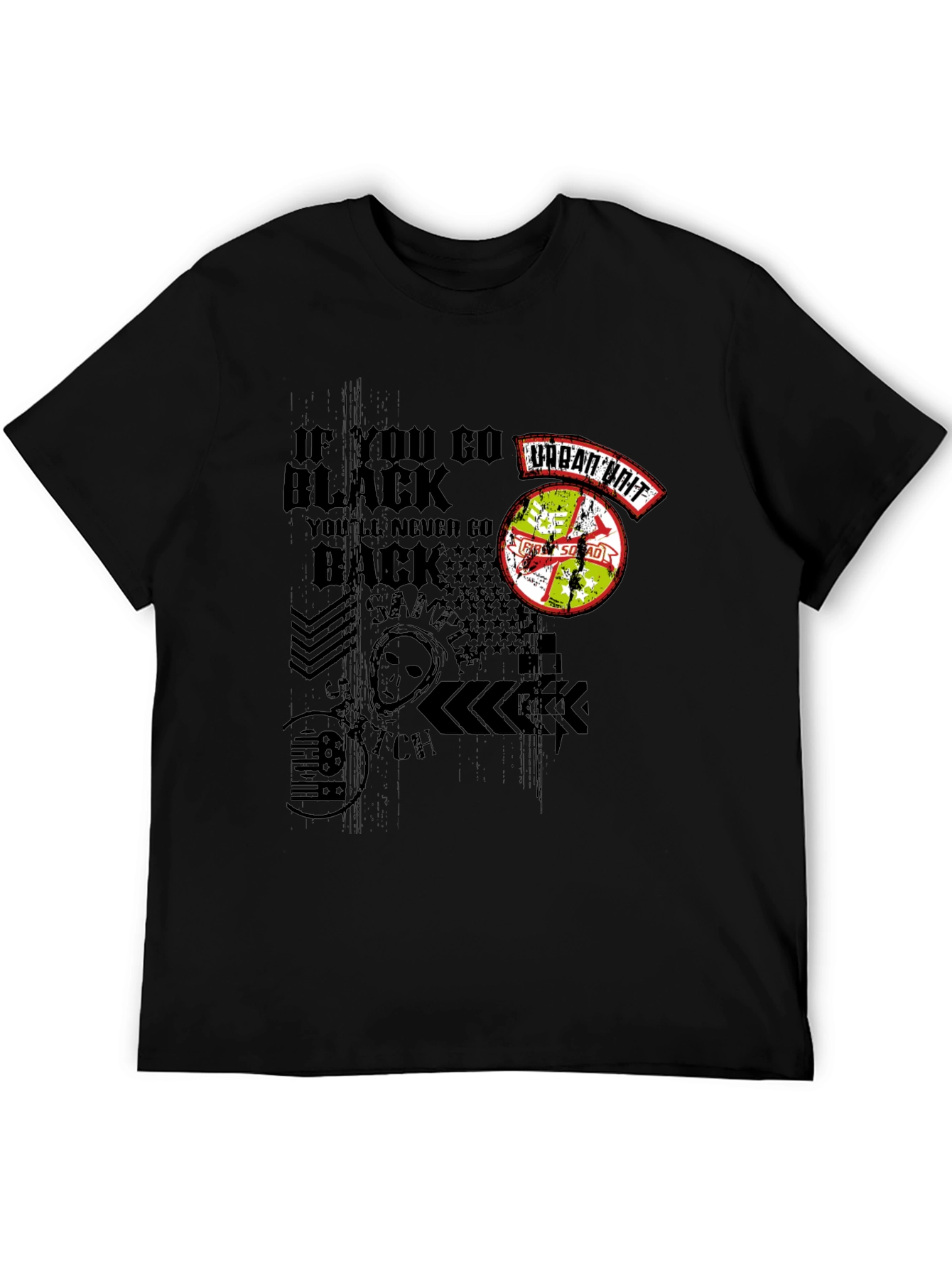 Urban Unit Black Graphic Print T-Shirt