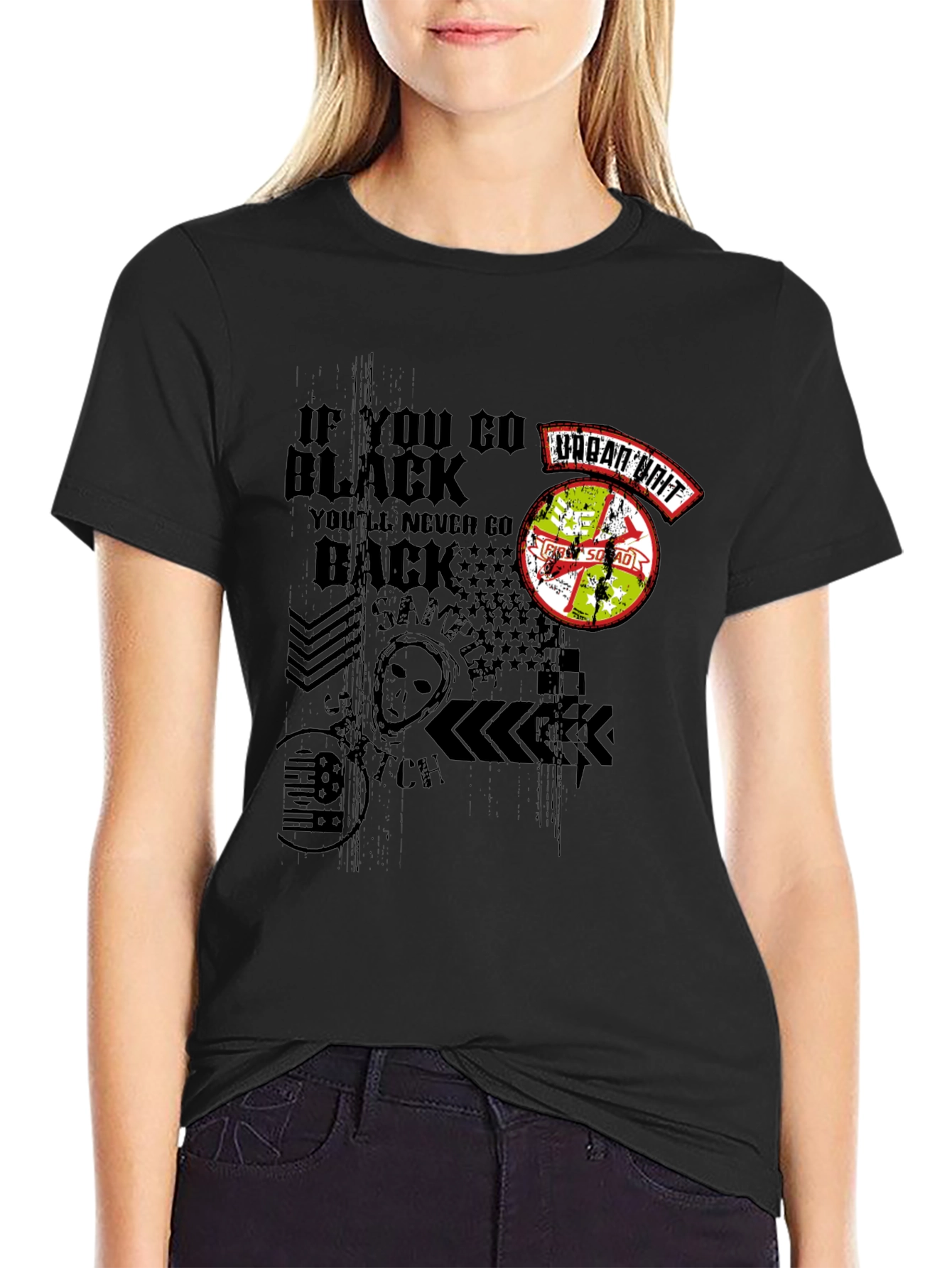 Urban Unit Black Graphic Print T-Shirt