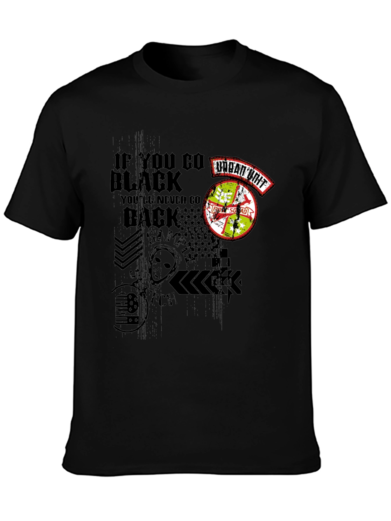 Urban Unit Black Graphic Print T-Shirt