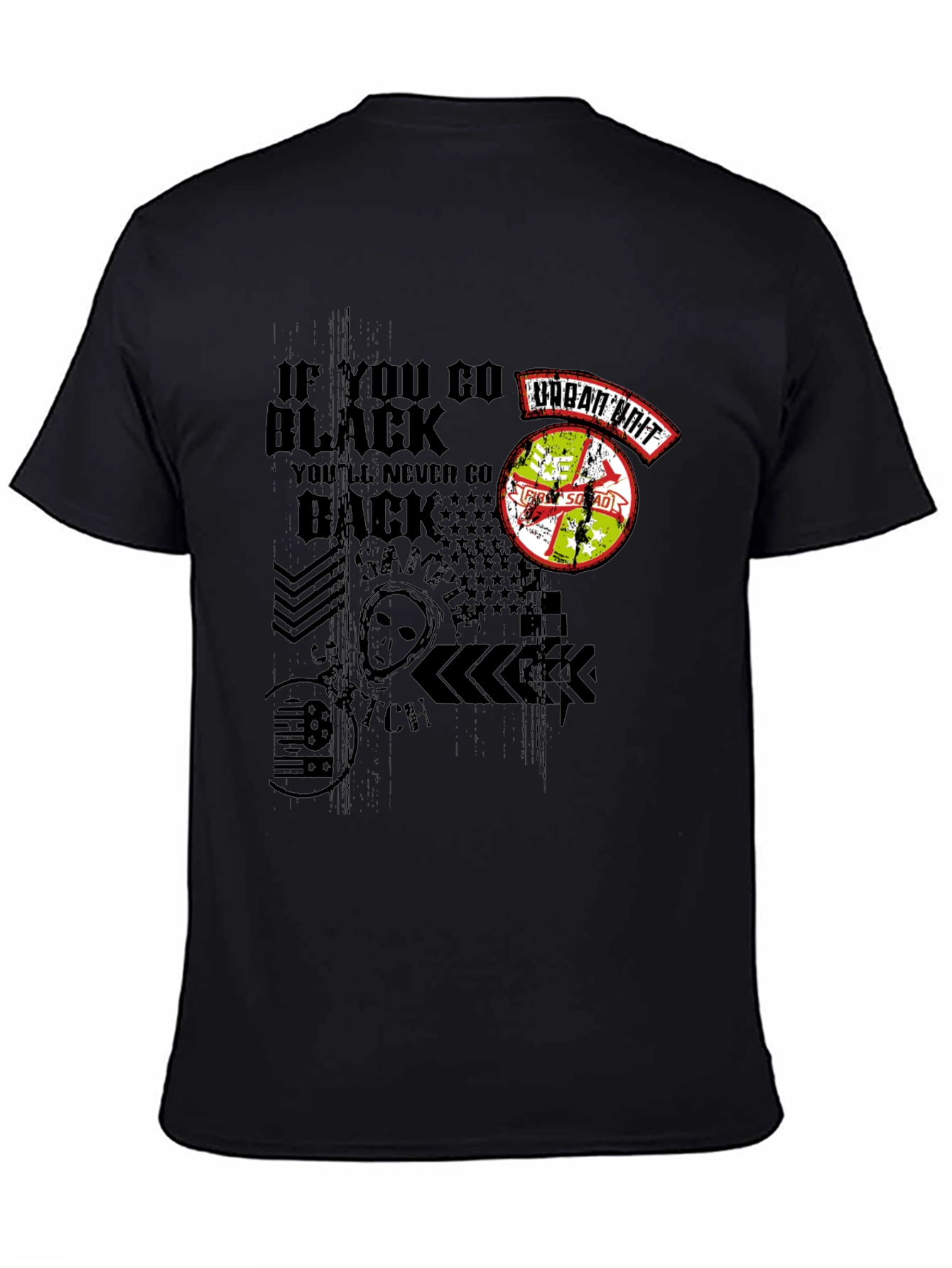 Urban Unit Black Graphic Print T-Shirt