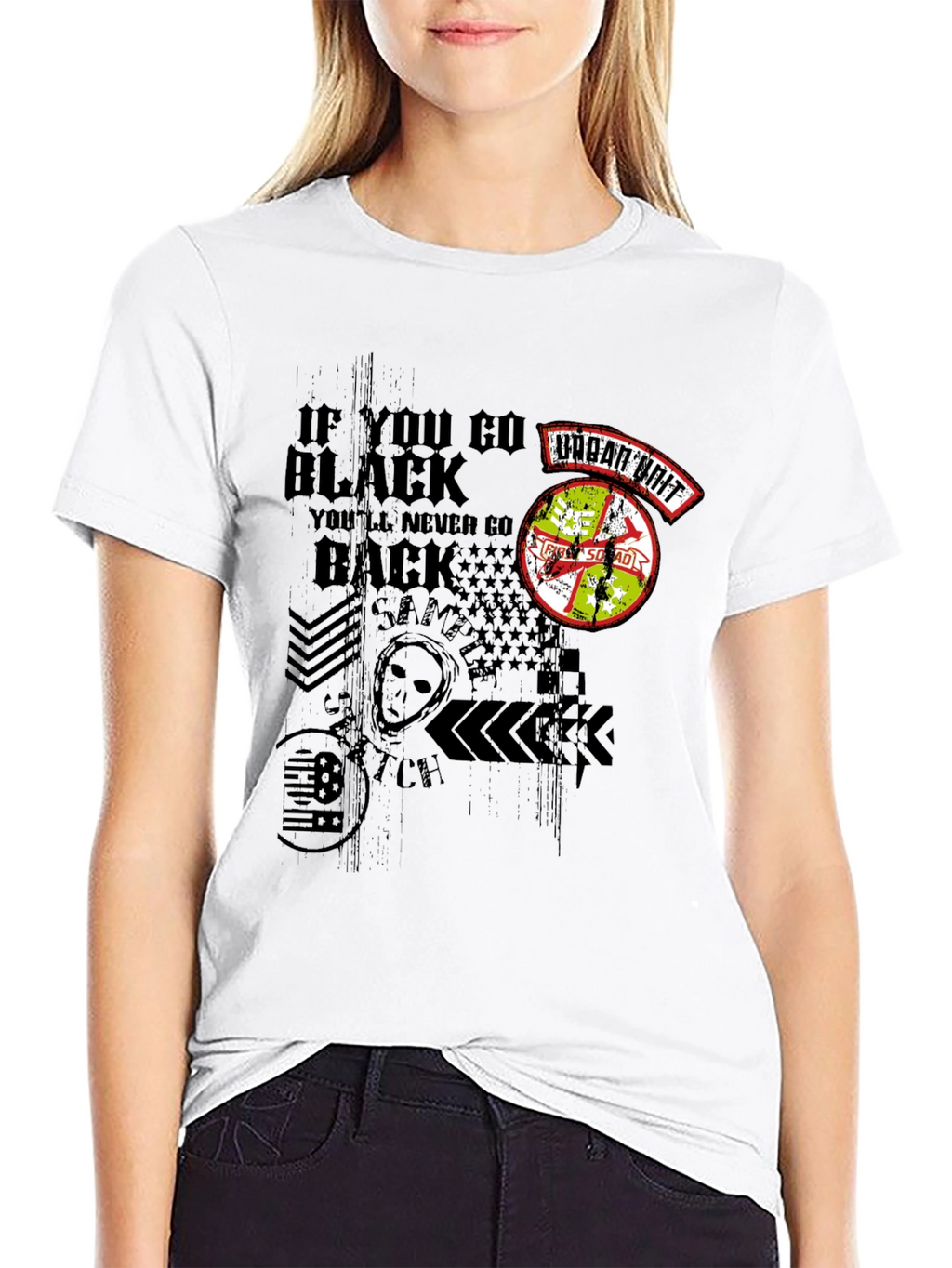 Urban Unit Black Graphic Print T-Shirt