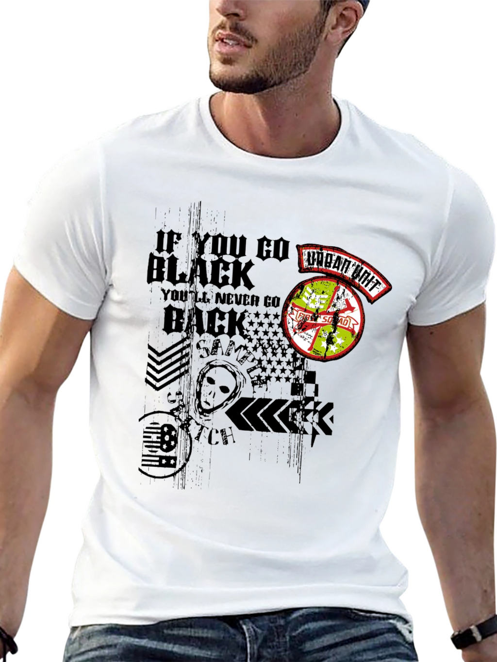 Urban Unit Black Graphic Print T-Shirt