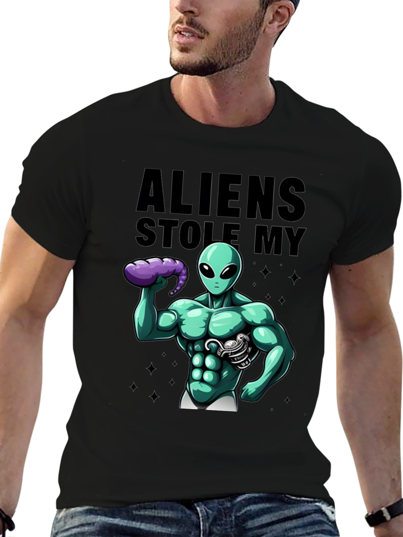 Aliens Stole My 6-Pack T-Shirt