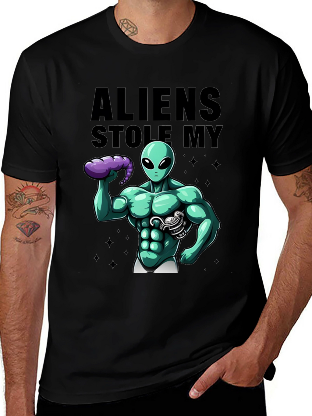 Aliens Stole My 6-Pack T-Shirt