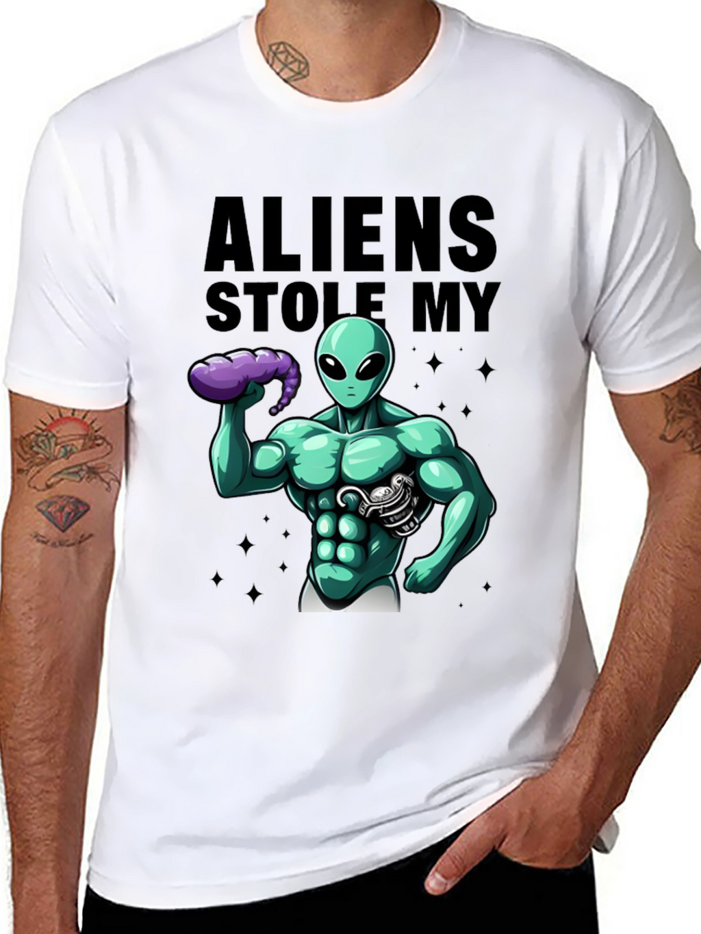 Aliens Stole My 6-Pack T-Shirt