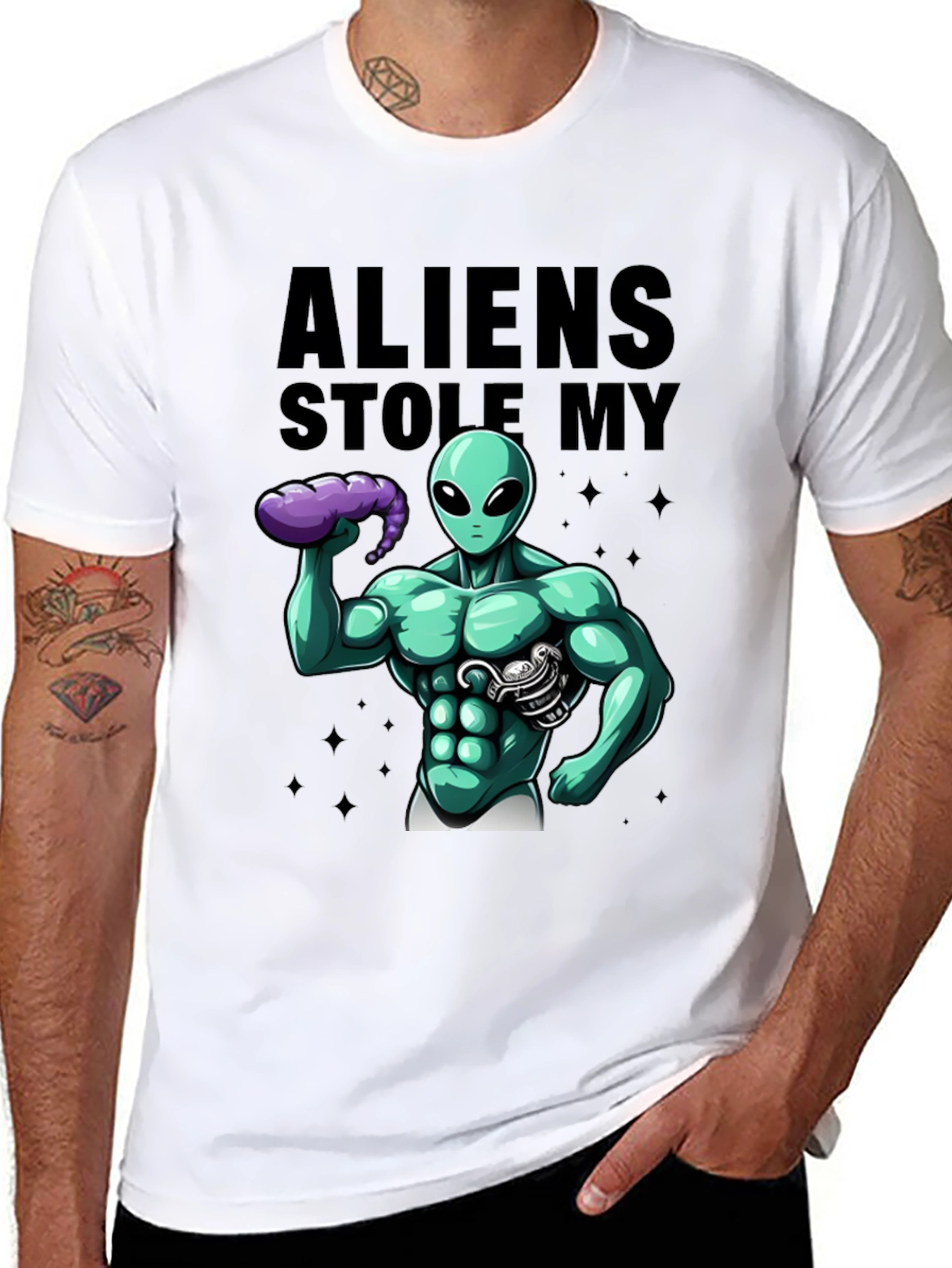 Aliens Stole My 6-Pack T-Shirt