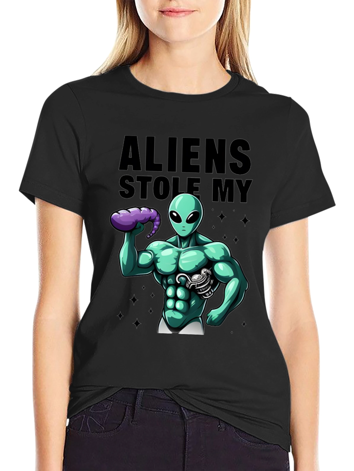Aliens Stole My 6-Pack T-Shirt