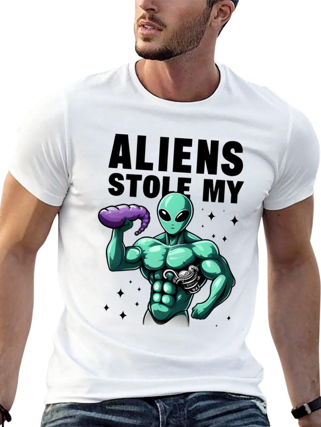 Aliens Stole My 6-Pack T-Shirt