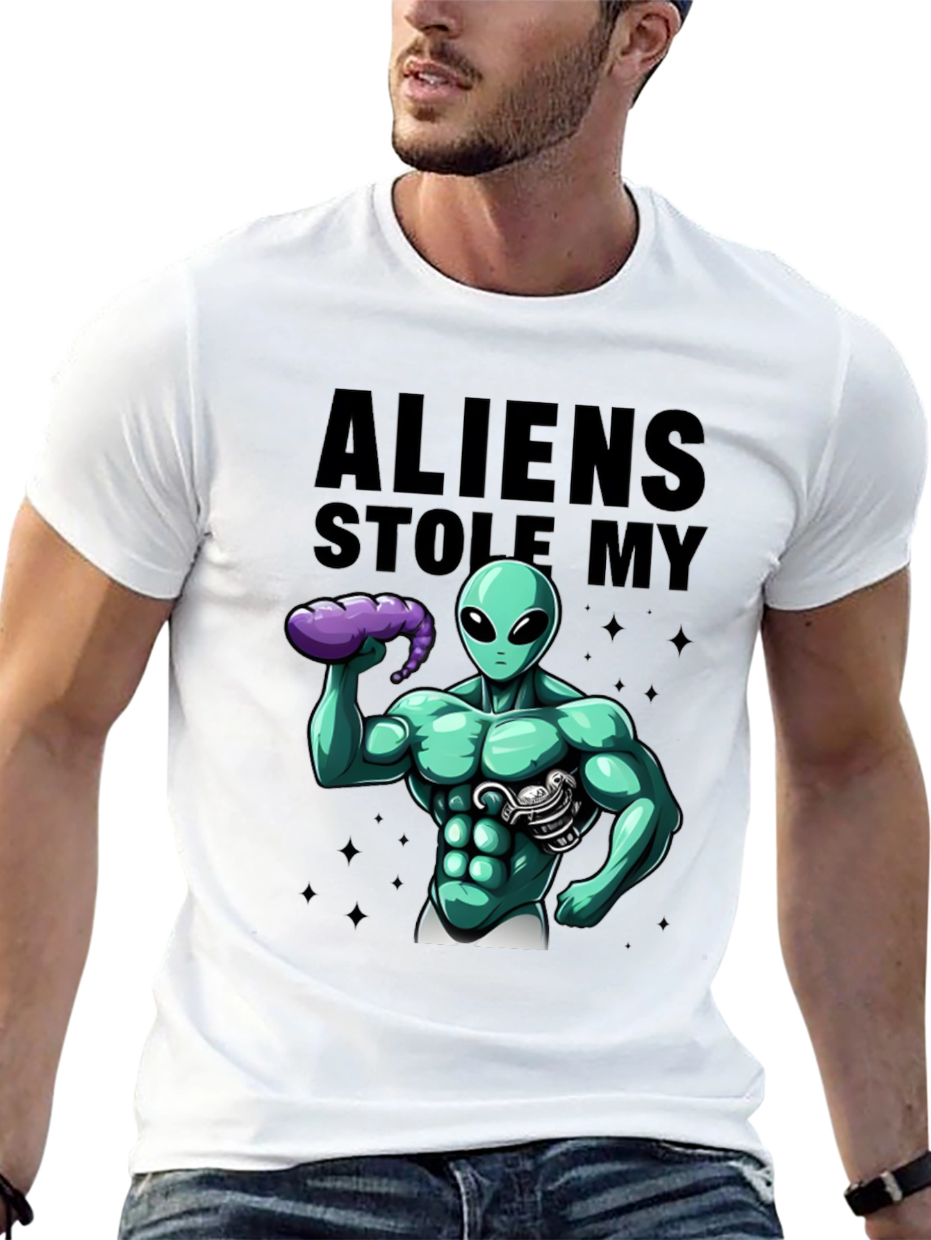 Aliens Stole My 6-Pack T-Shirt