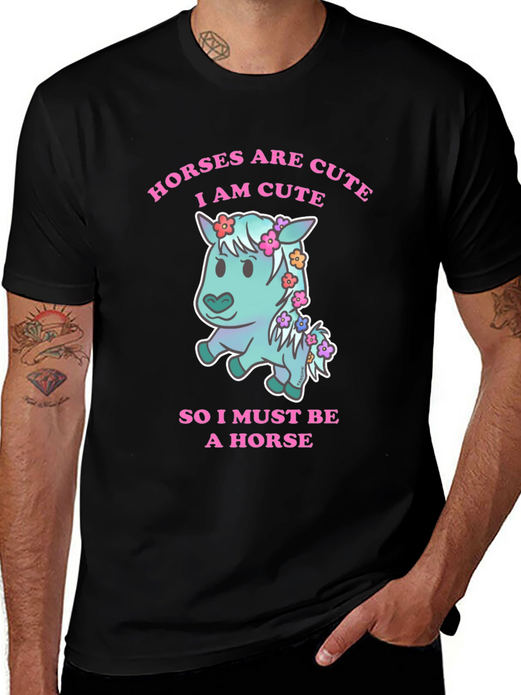 Cute Horse Graphic T-Shirt