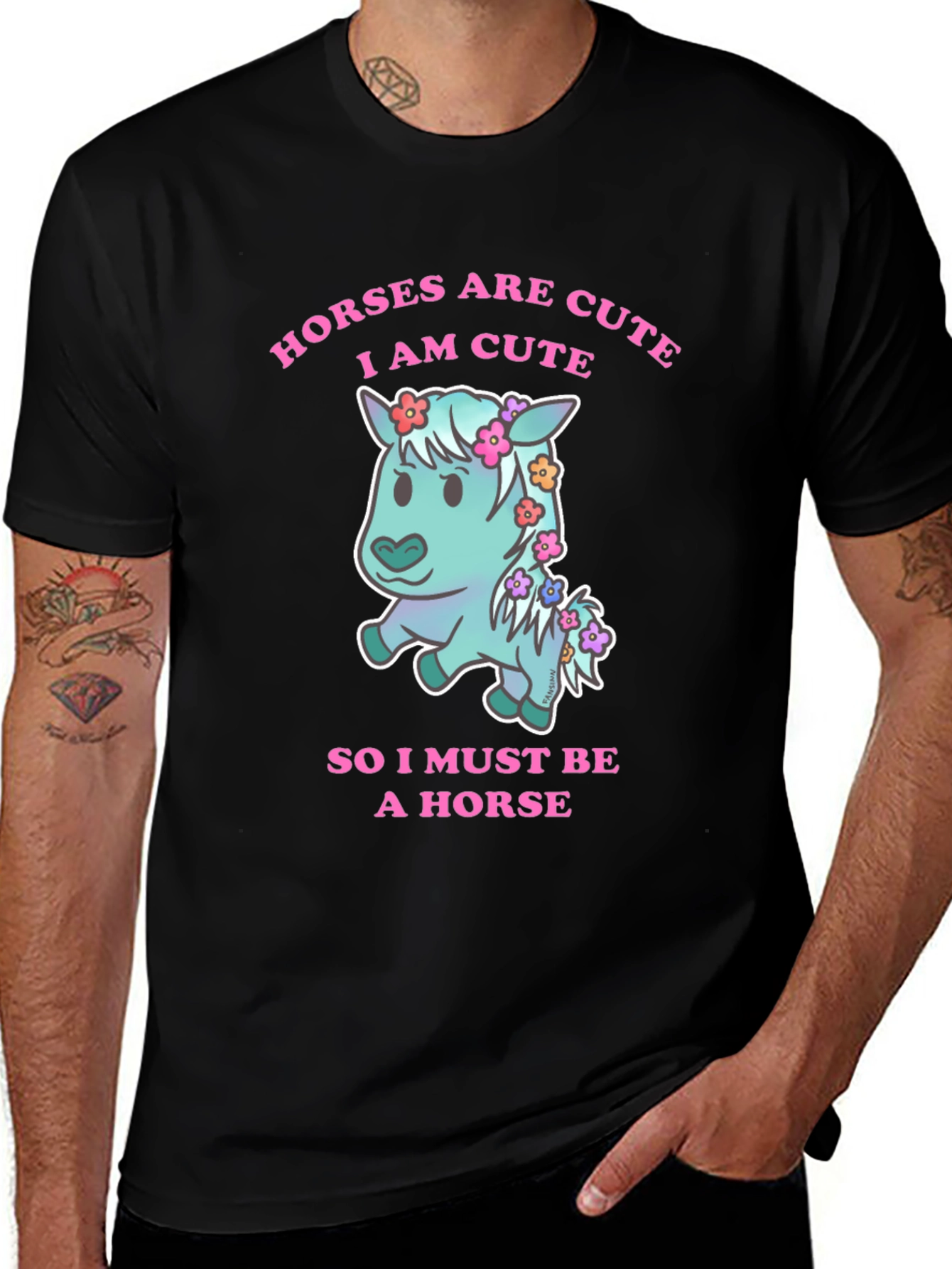 Cute Horse Graphic T-Shirt