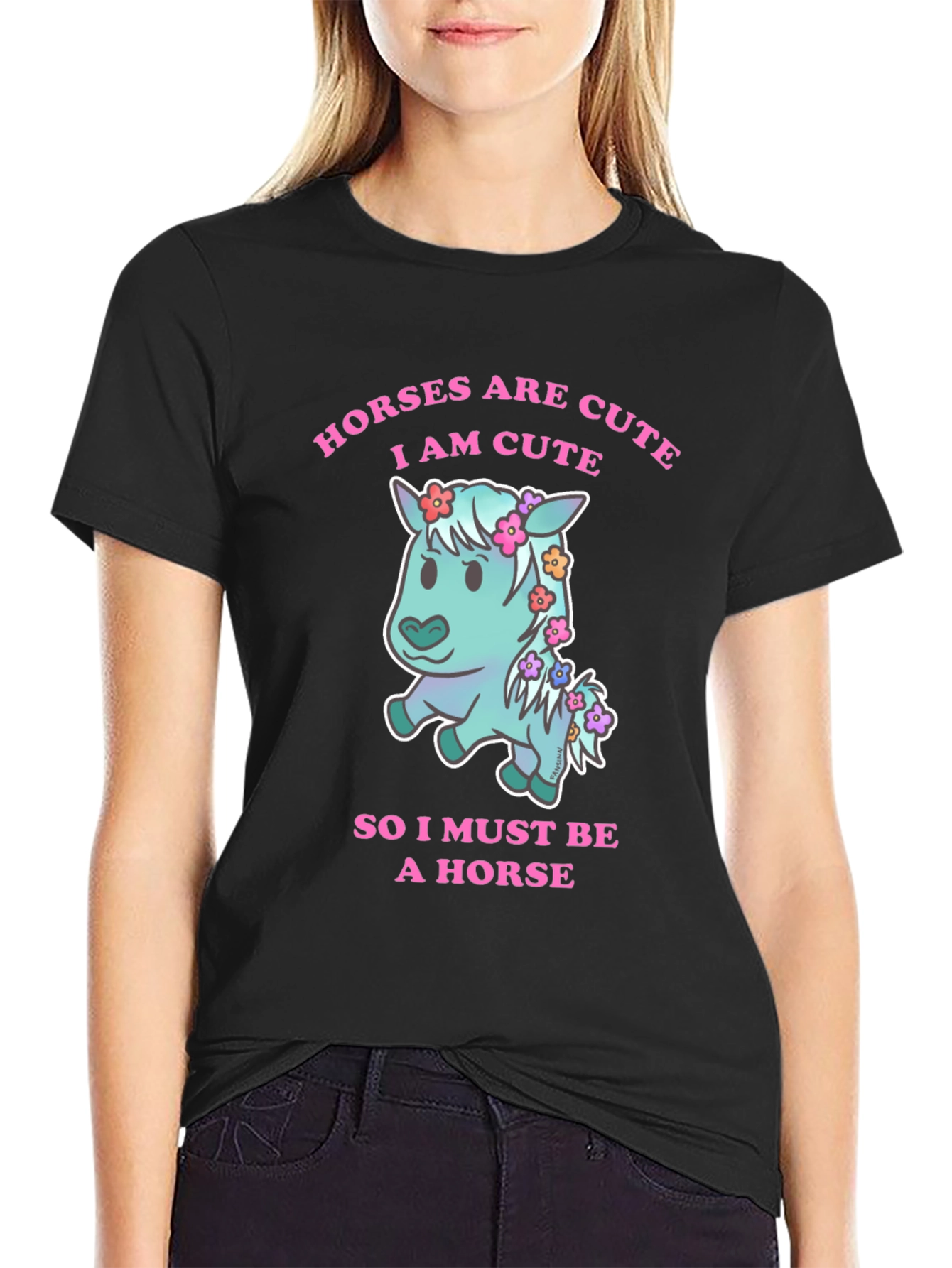Cute Horse Graphic T-Shirt