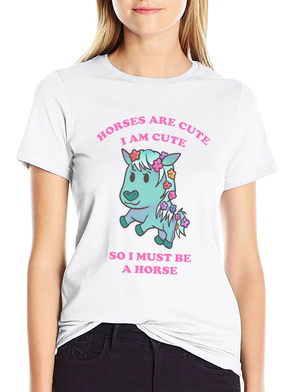 Cute Horse Graphic T-Shirt