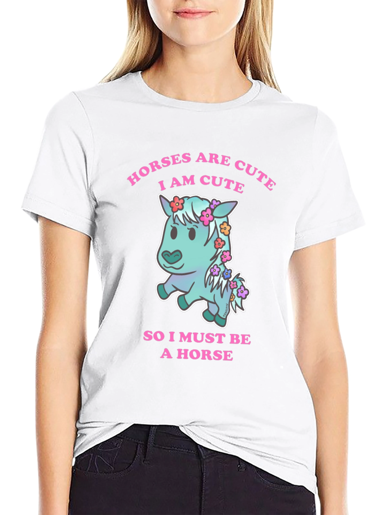 Cute Horse Graphic T-Shirt