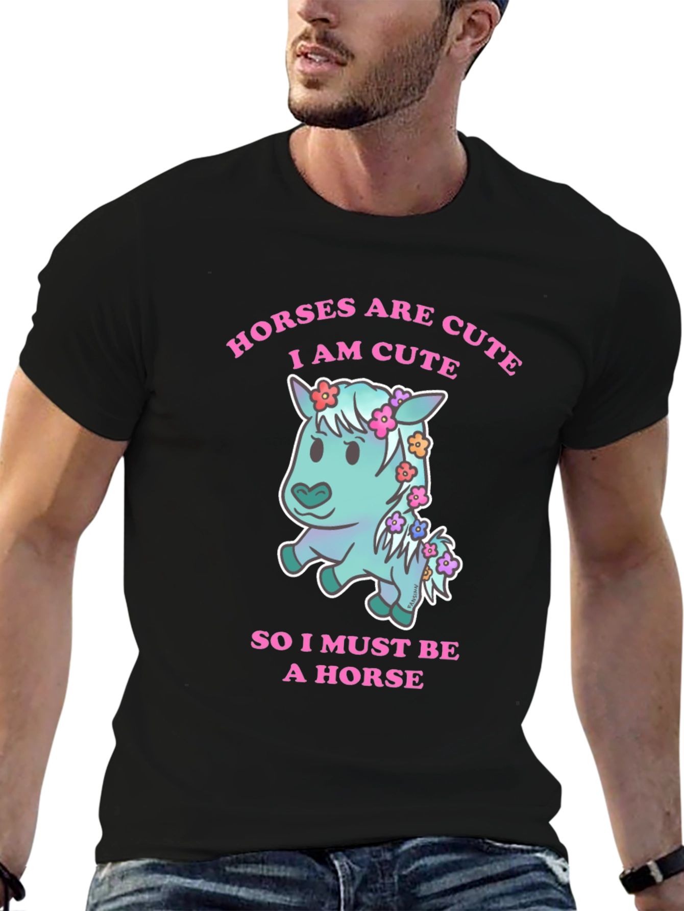 Cute Horse Graphic T-Shirt