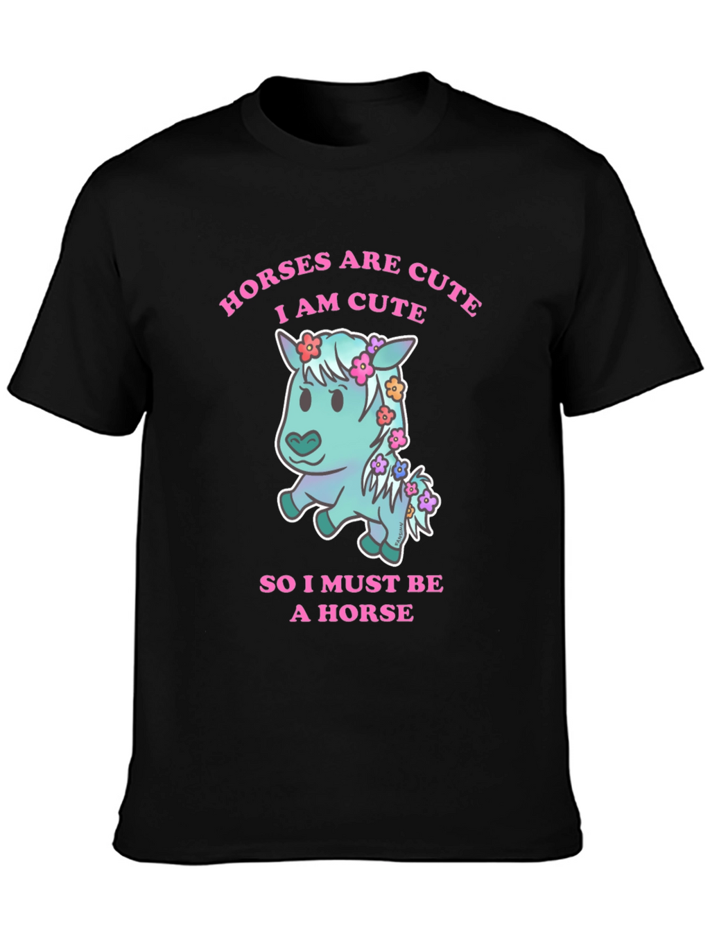 Cute Horse Graphic T-Shirt