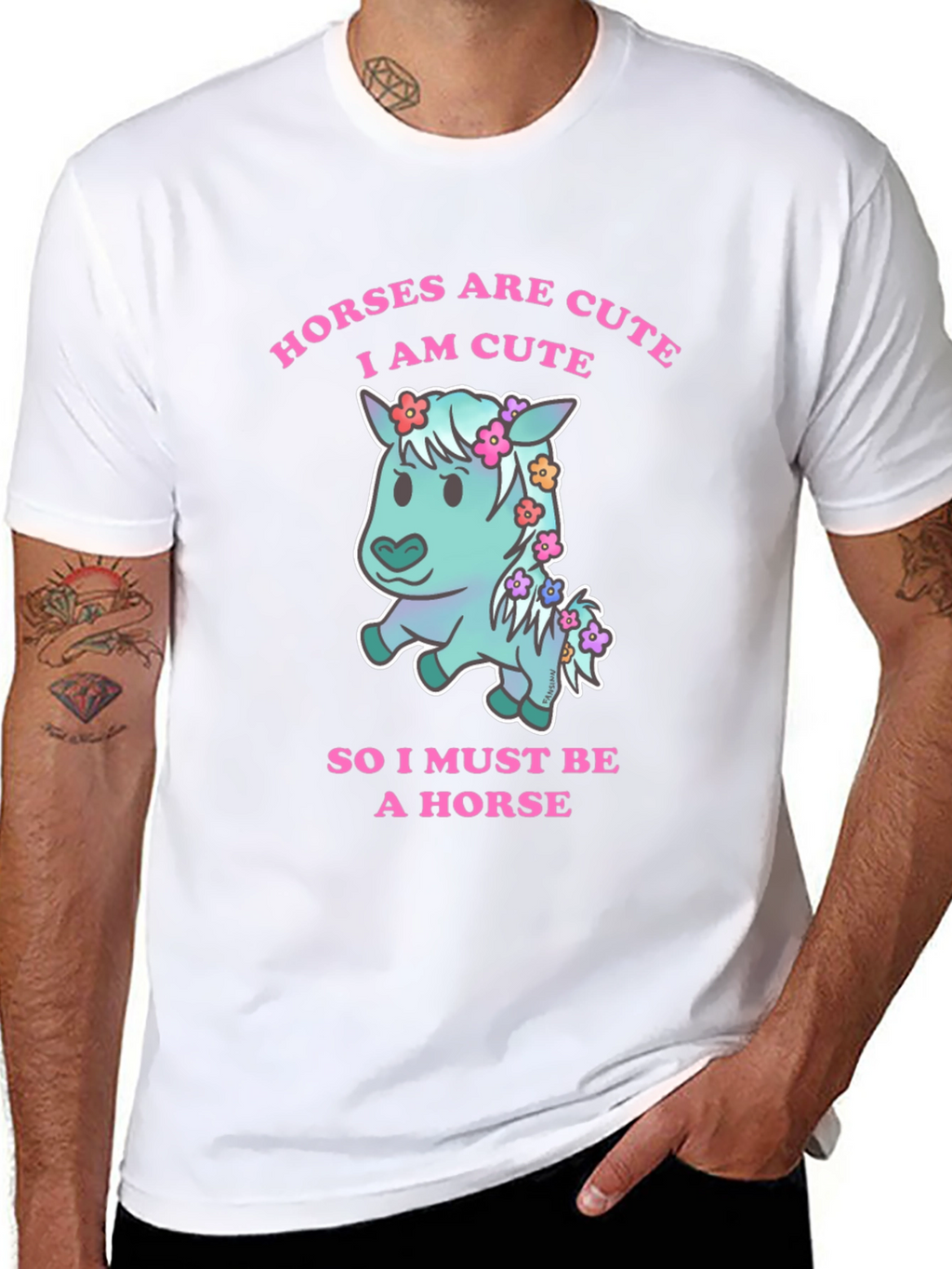Cute Horse Graphic T-Shirt