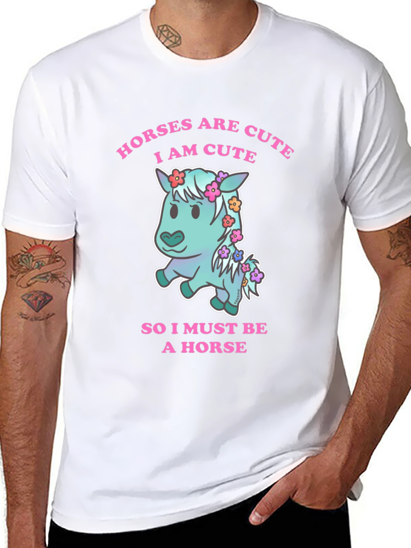 Cute Horse Graphic T-Shirt
