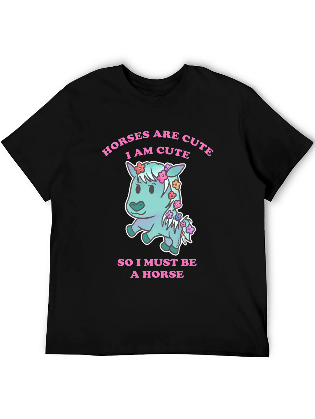 Cute Horse Graphic T-Shirt