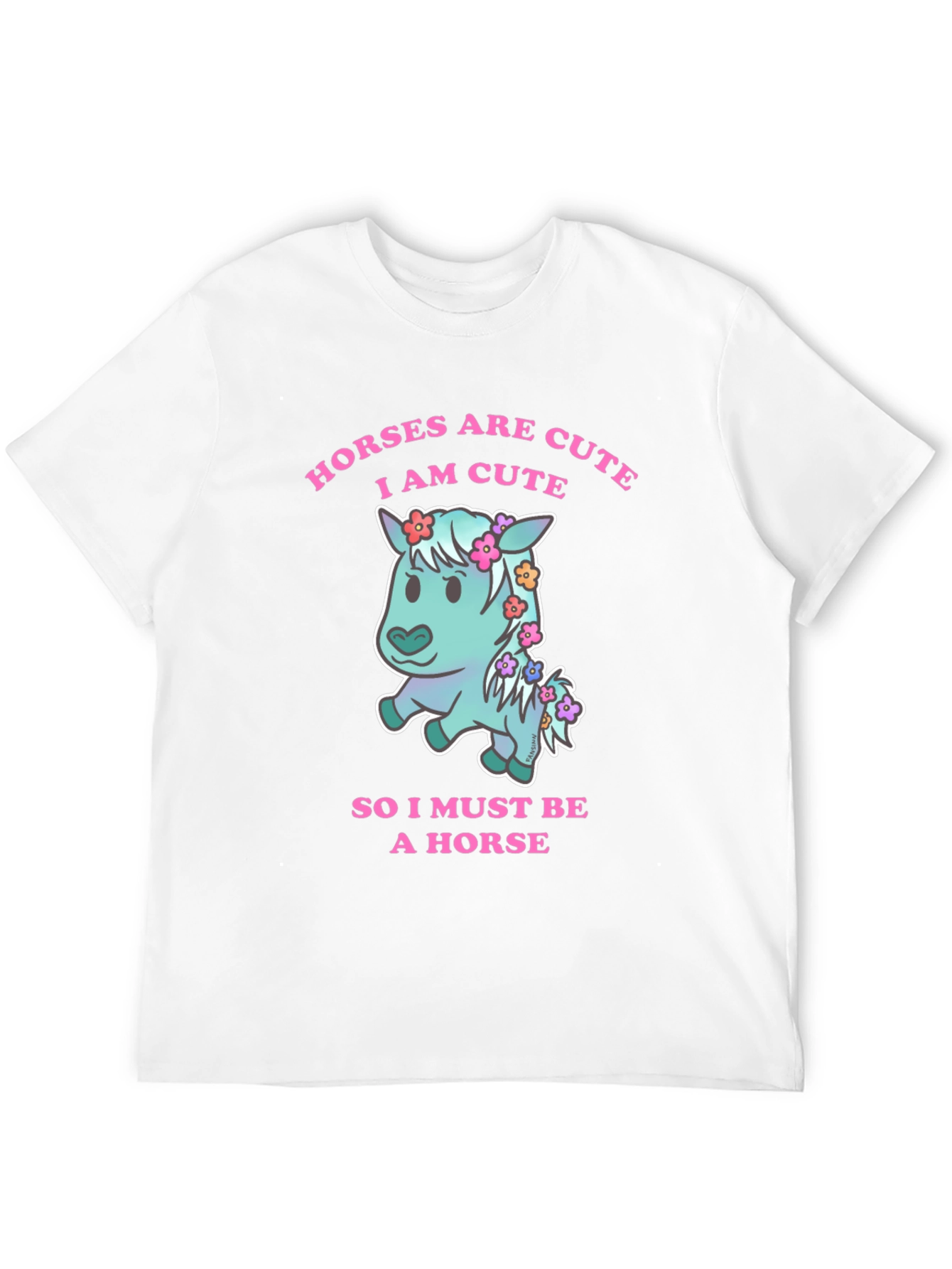 Cute Horse Graphic T-Shirt
