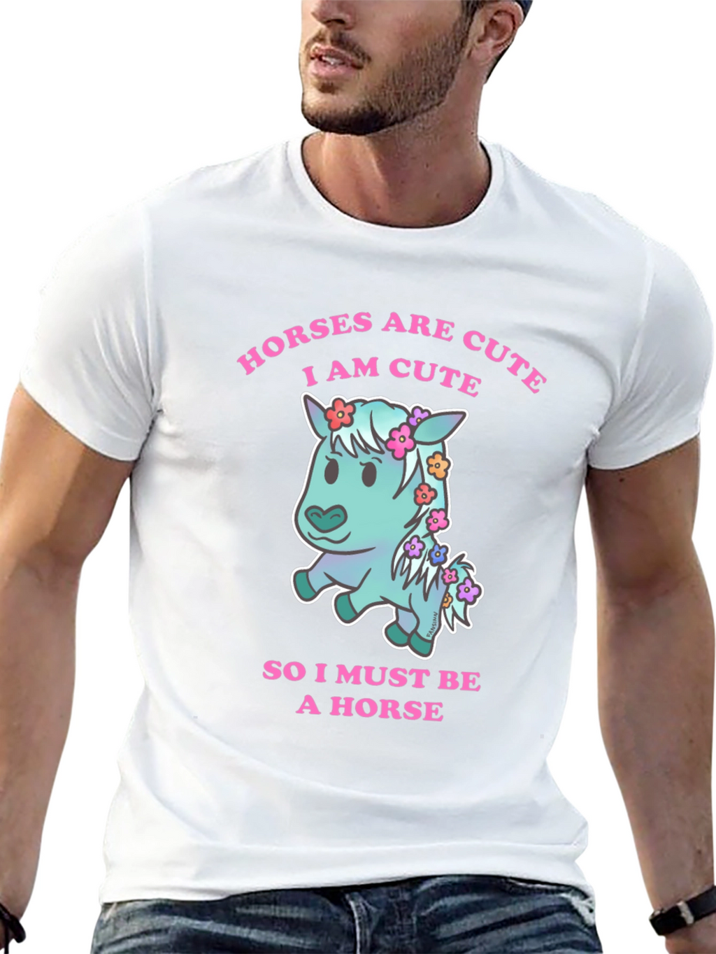 Cute Horse Graphic T-Shirt