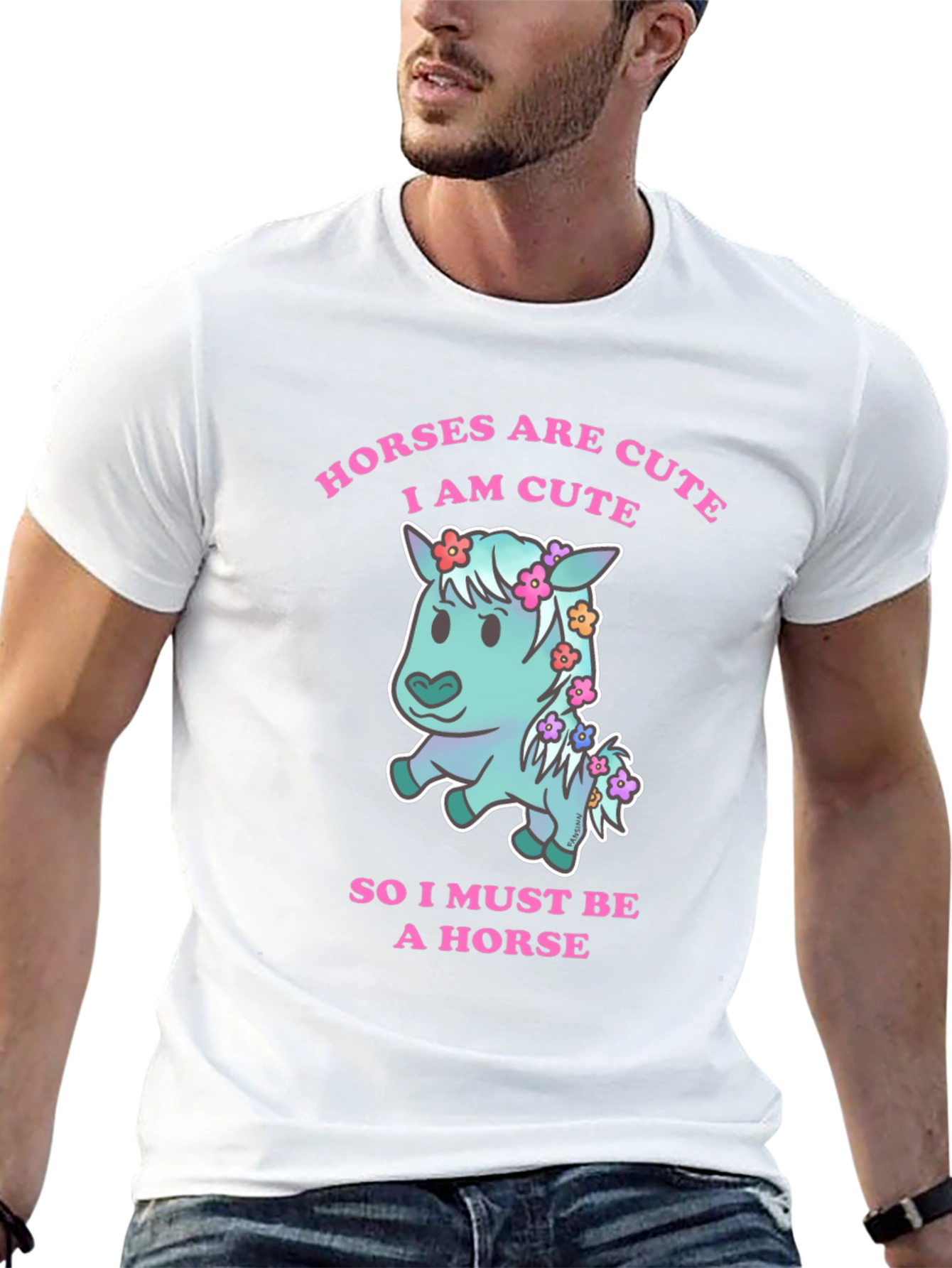 Cute Horse Graphic T-Shirt