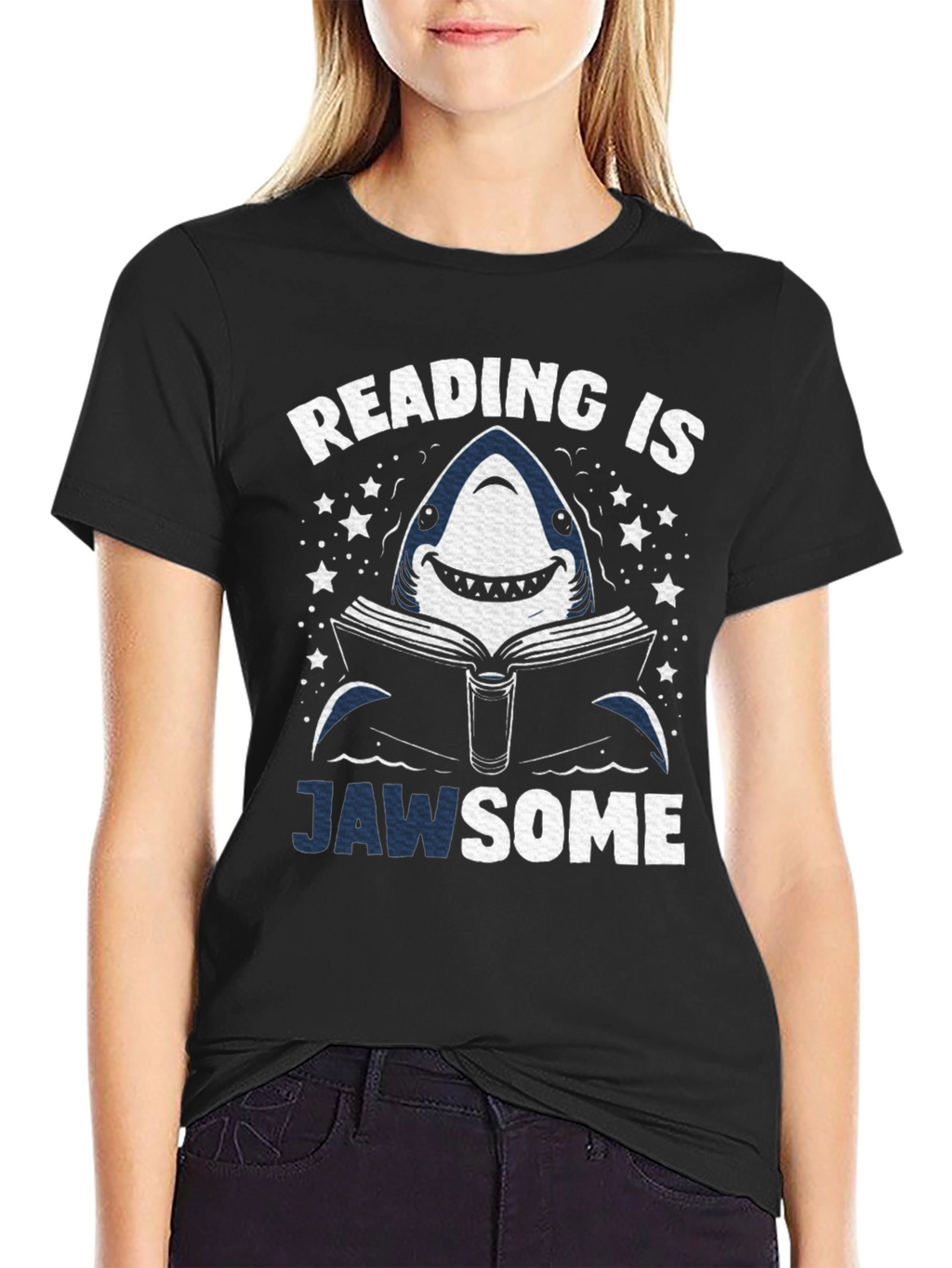 Reading is Jawsome Shark Graphic Tee
